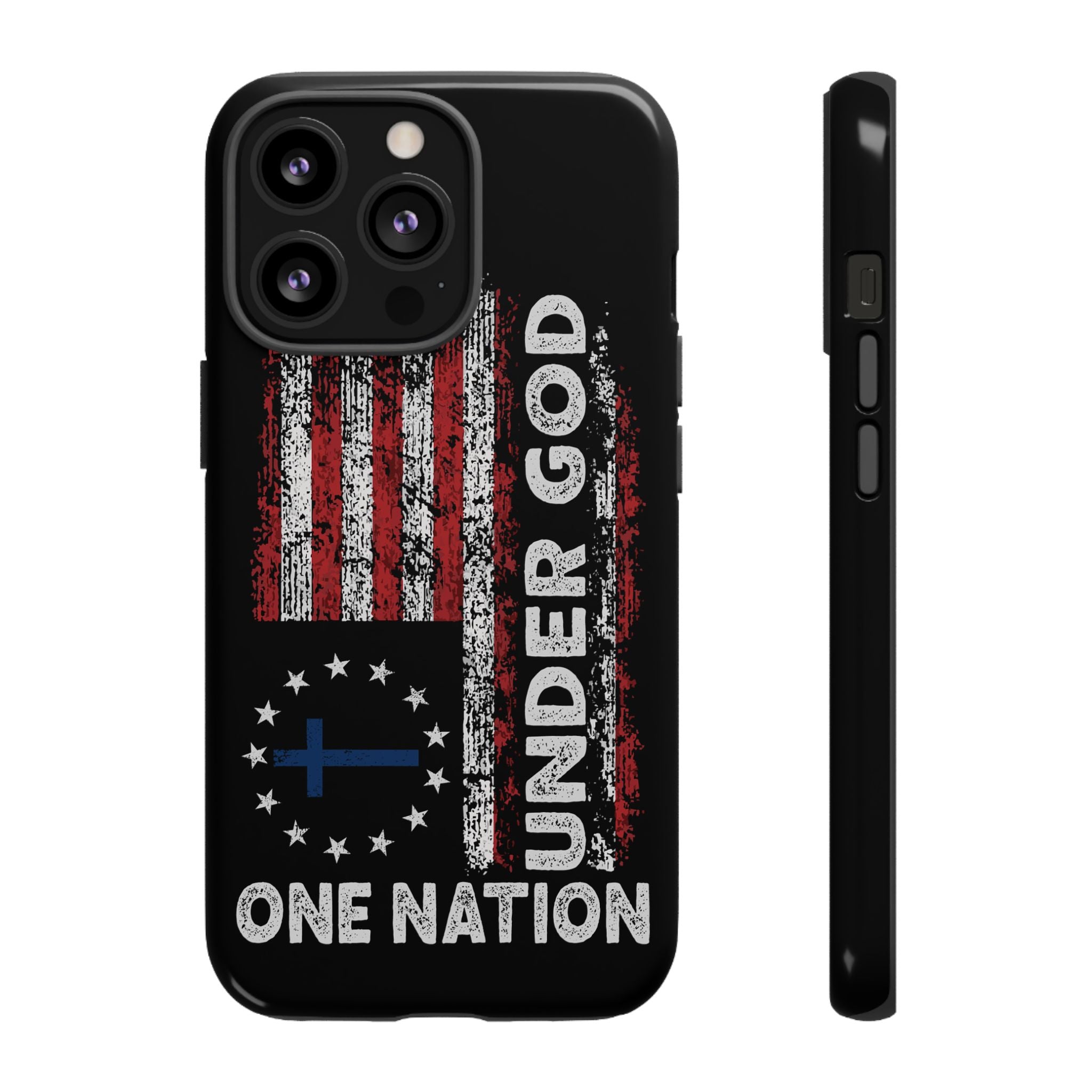 One Nation Under God American Flag - Tough Guard Apple iPhone Case
