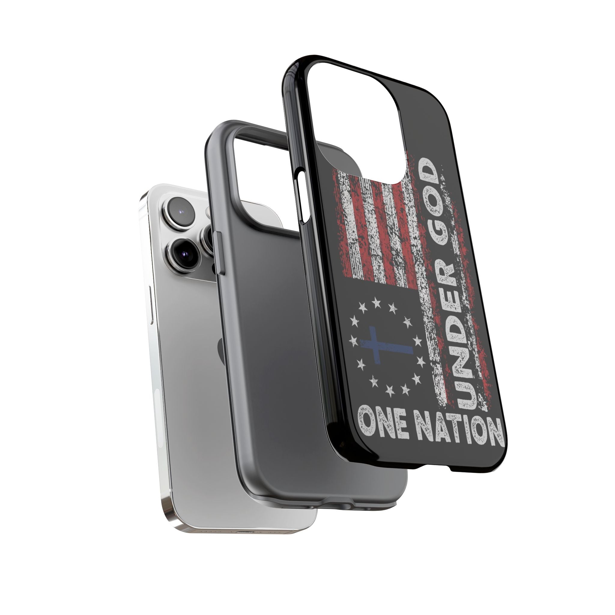 One Nation Under God American Flag - Tough Guard Apple iPhone Case