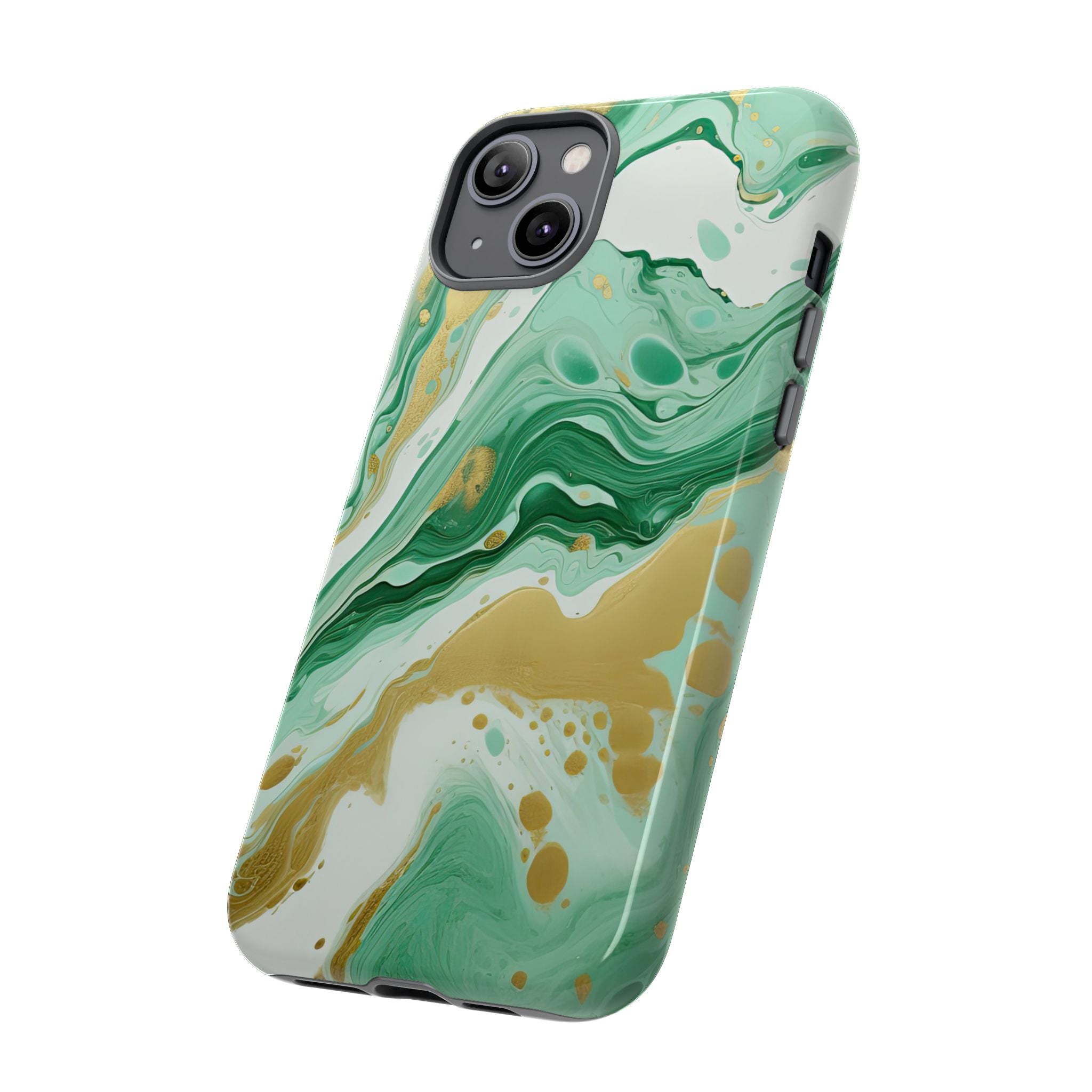 Emerald Gold Marble - Tough Guard Apple iPhone Case