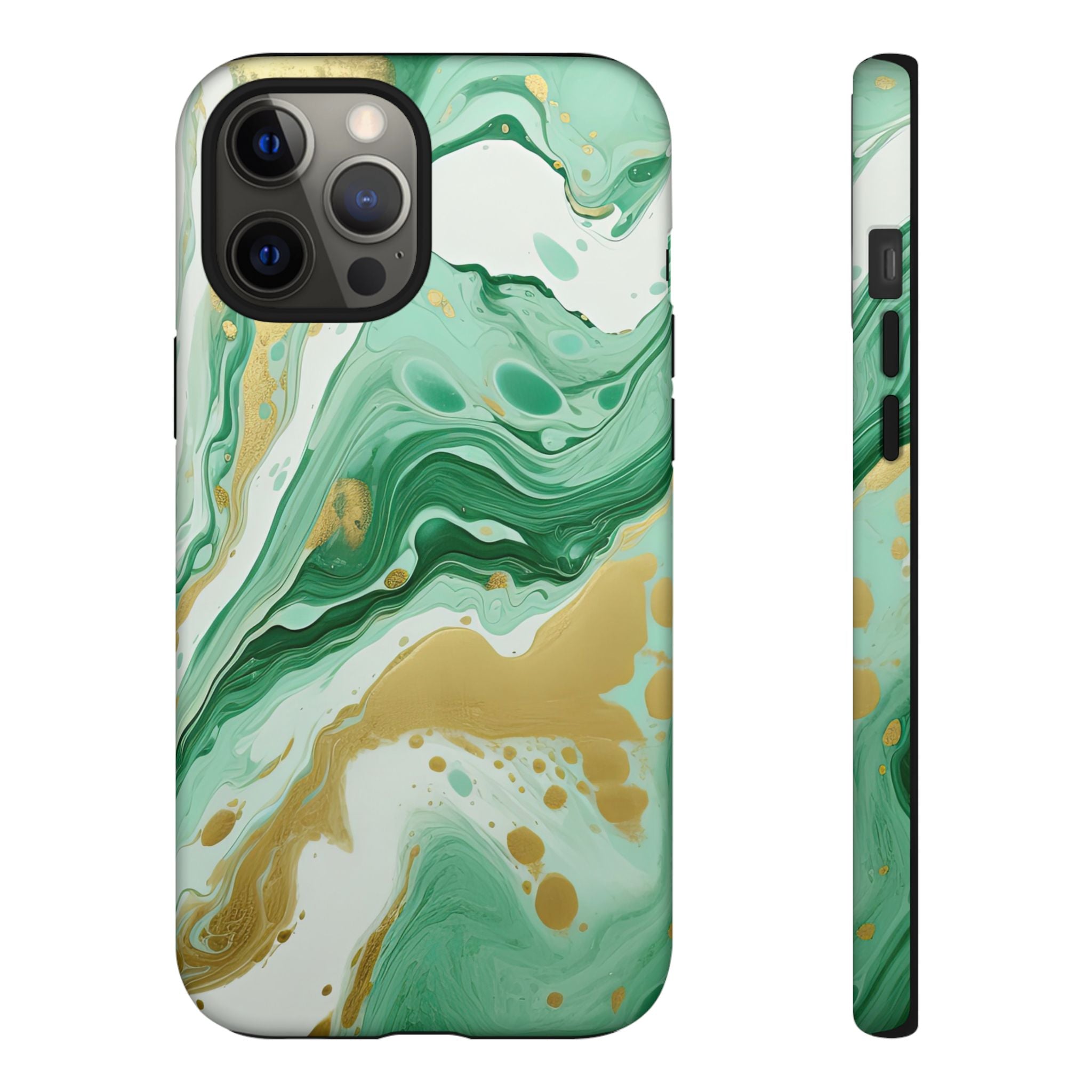 Emerald Gold Marble - Tough Guard Apple iPhone Case