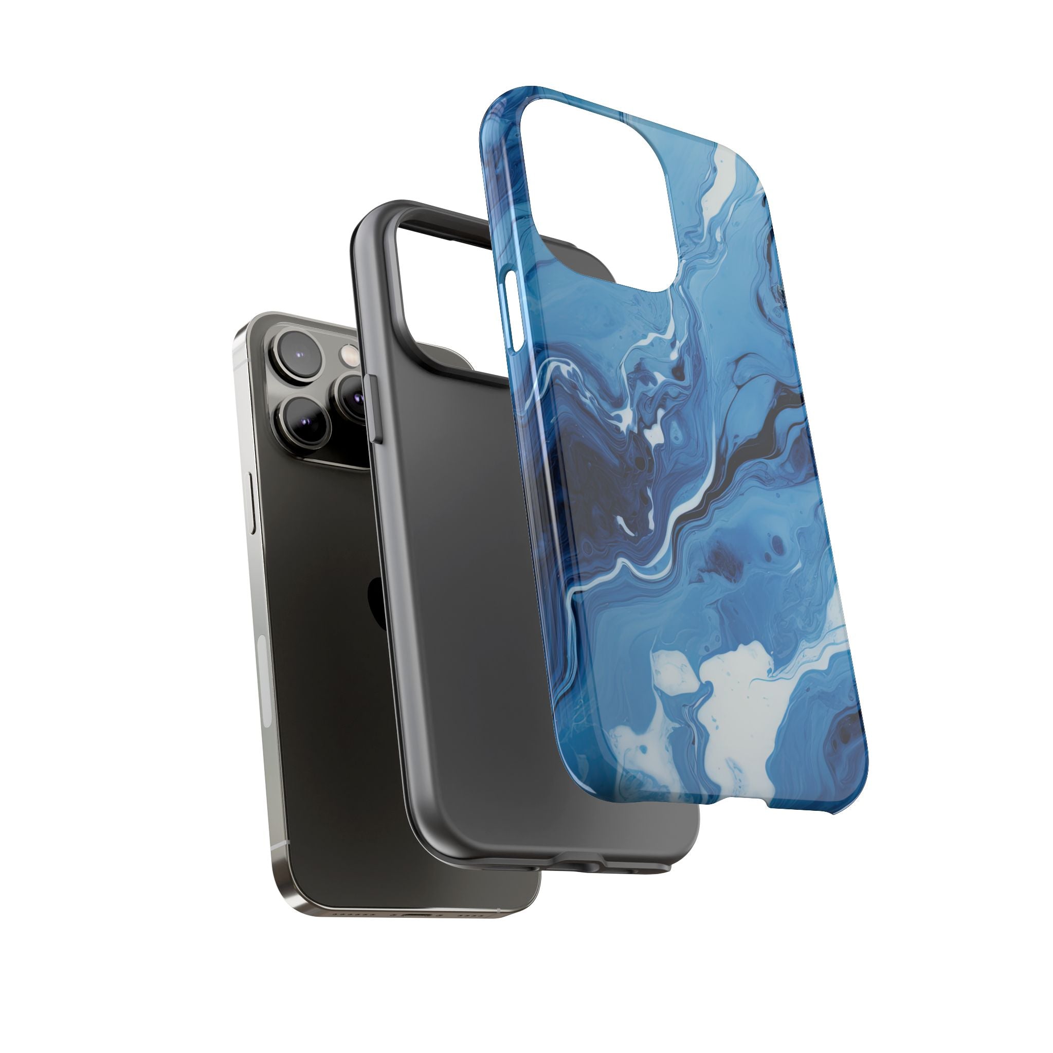 Blue Ocean Wave Marble - Tough Guard Apple iPhone Case