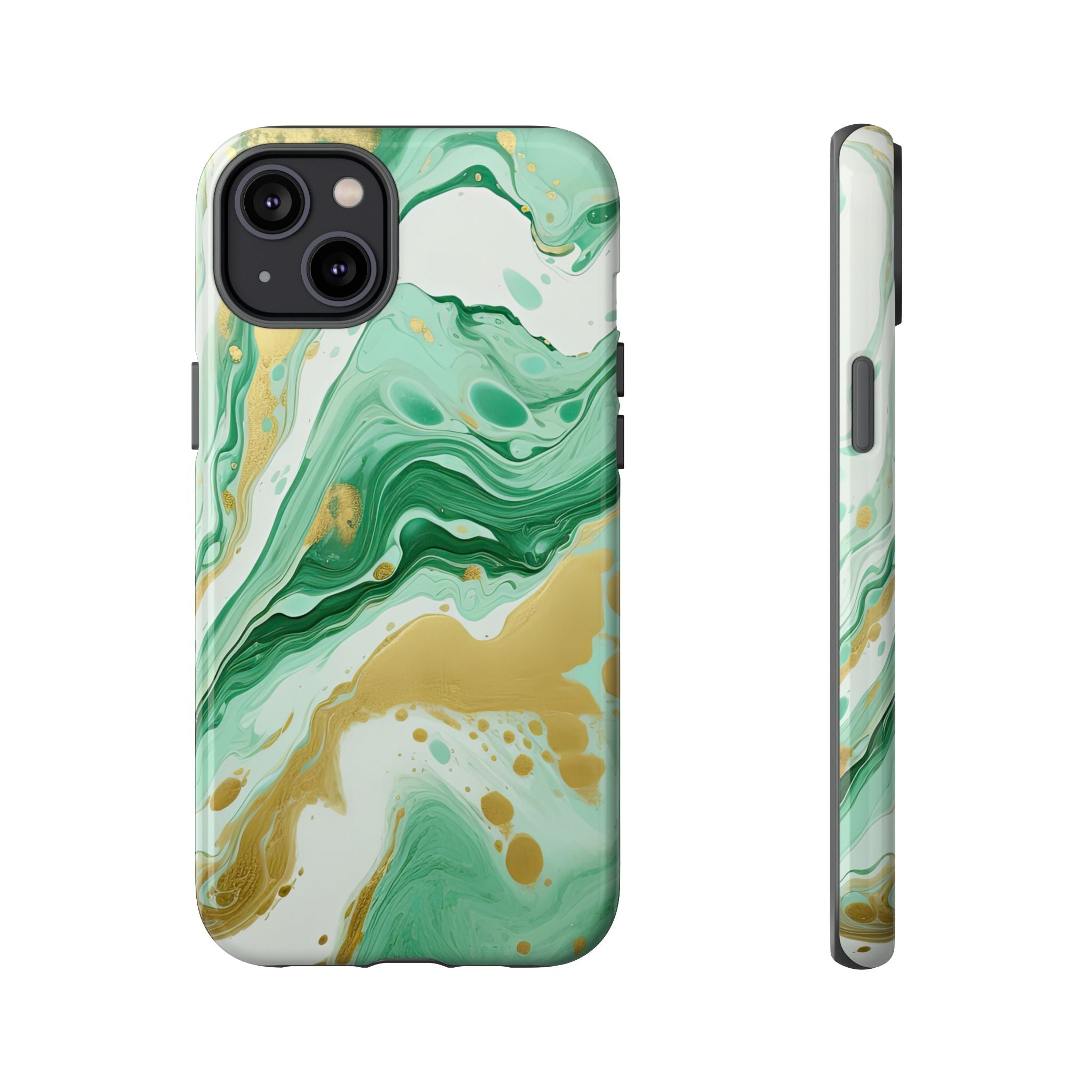 Emerald Gold Marble - Tough Guard Apple iPhone Case