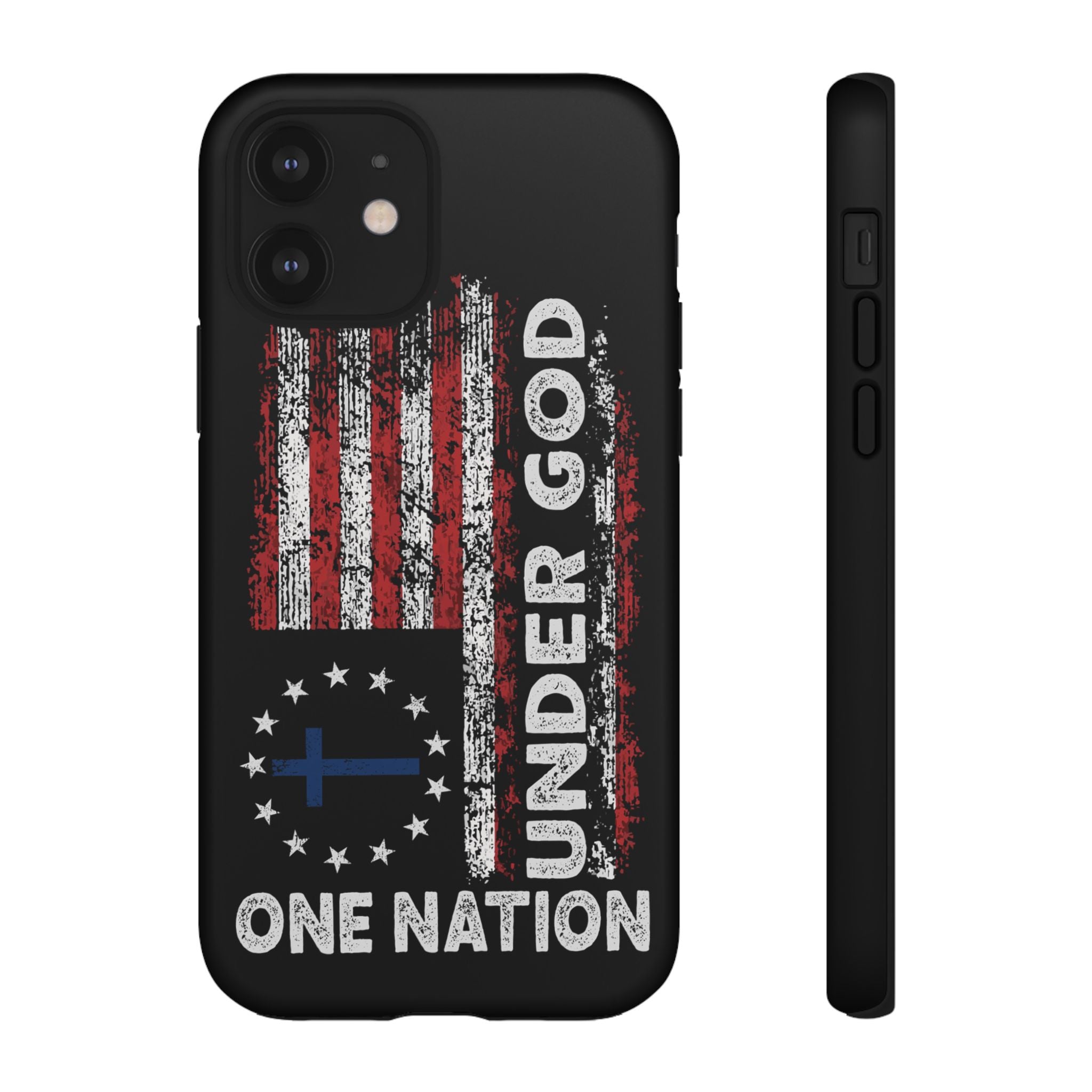One Nation Under God American Flag - Tough Guard Apple iPhone Case