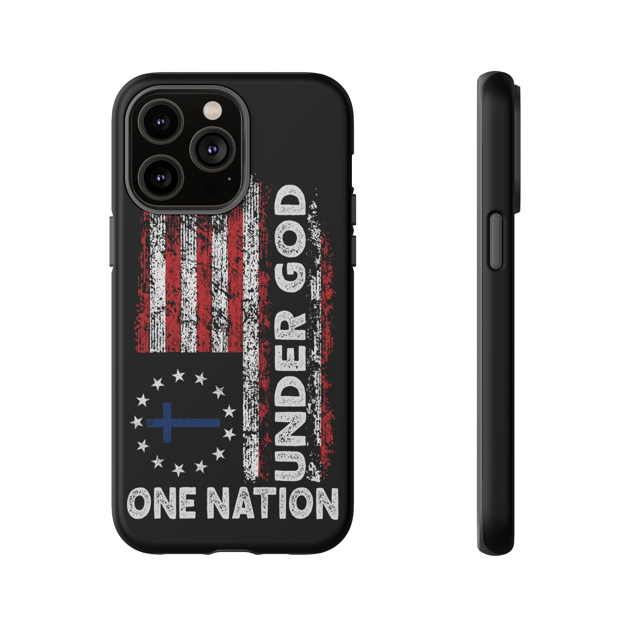 One Nation Under God American Flag - Tough Guard Apple iPhone Case