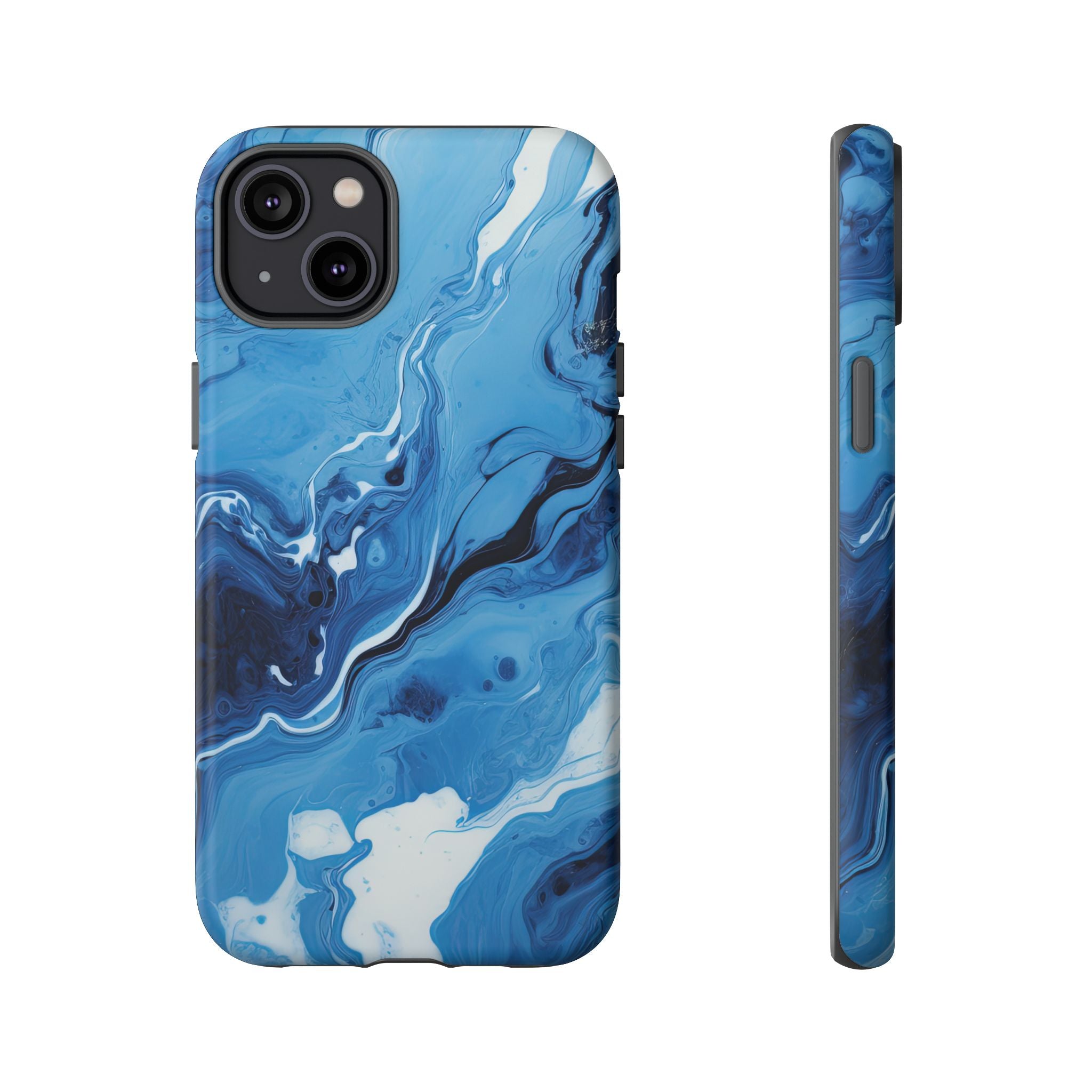 Blue Ocean Wave Marble - Tough Guard Apple iPhone Case