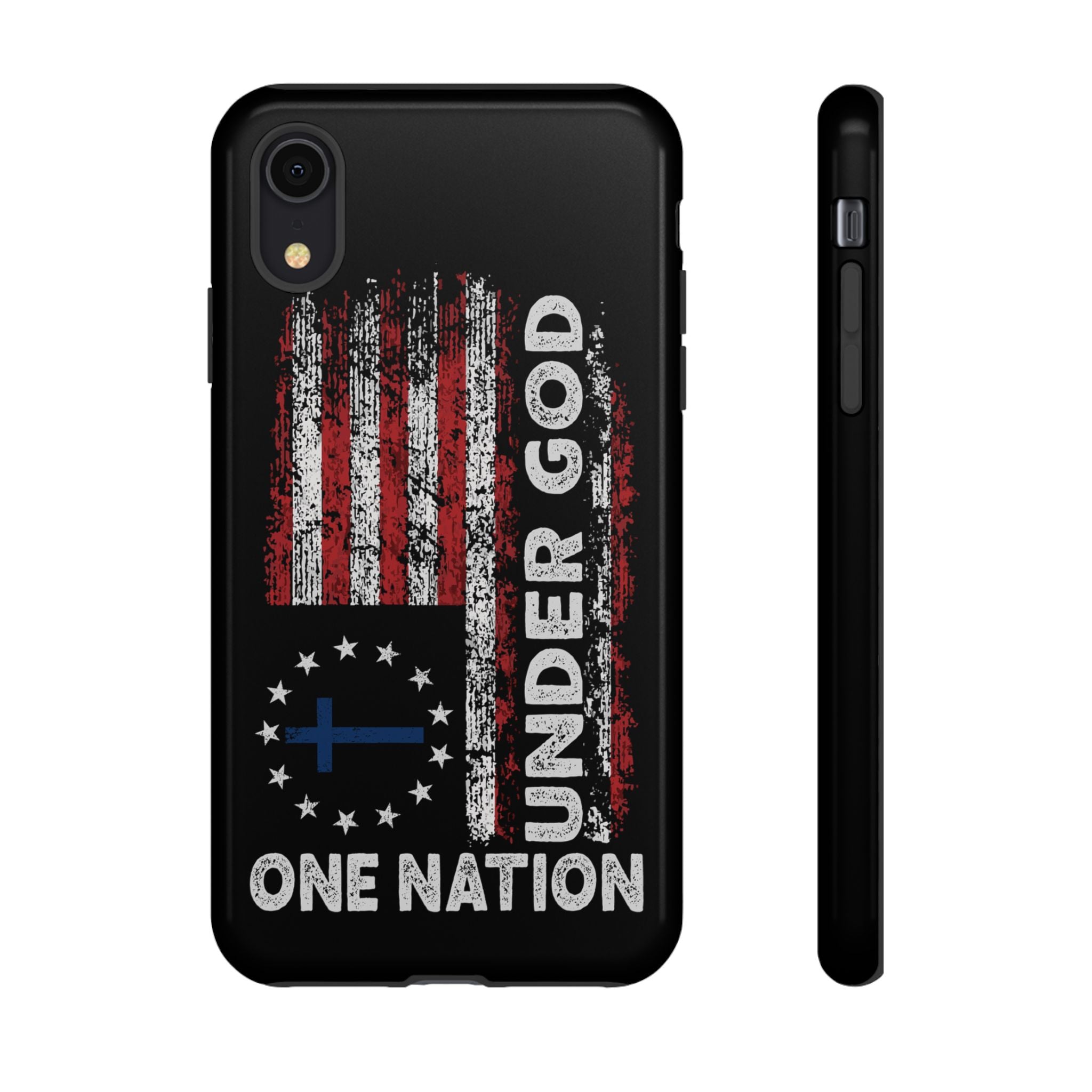 One Nation Under God American Flag - Tough Guard Apple iPhone Case