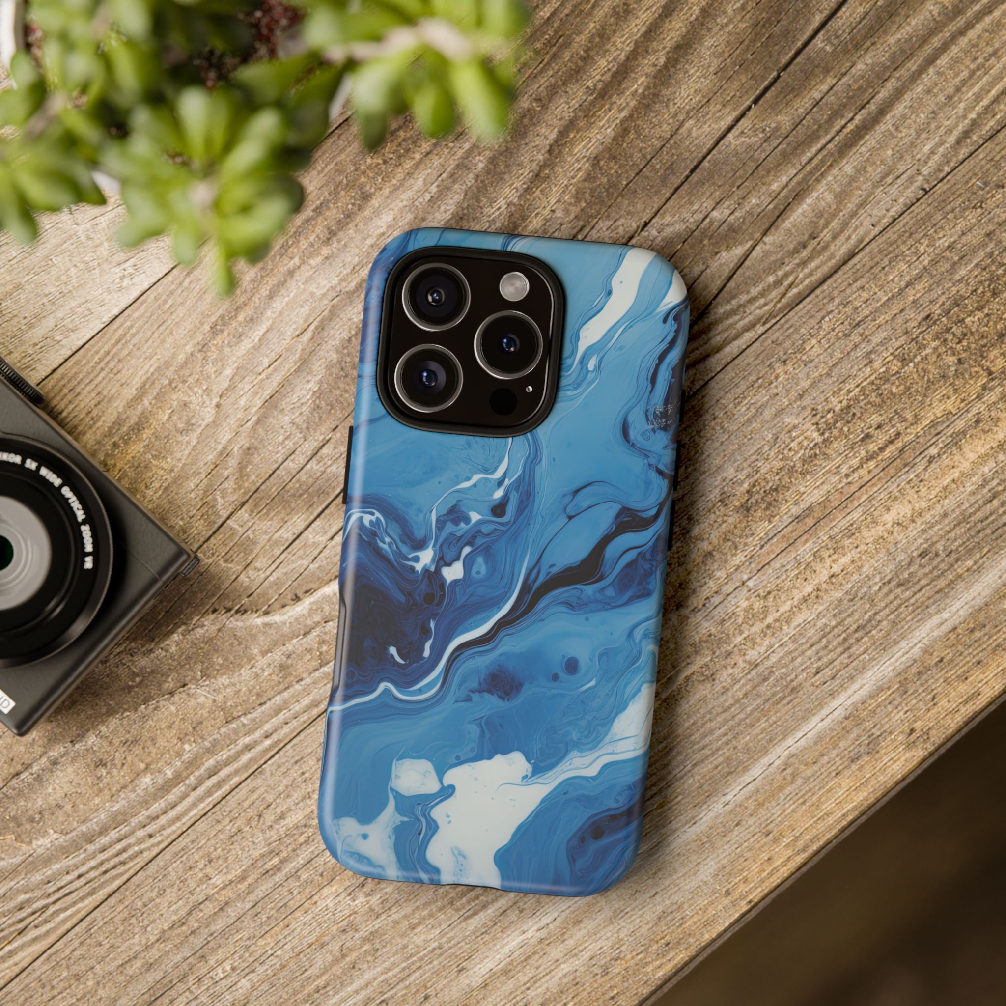 Blue Ocean Wave Marble - Tough Guard Apple iPhone Case