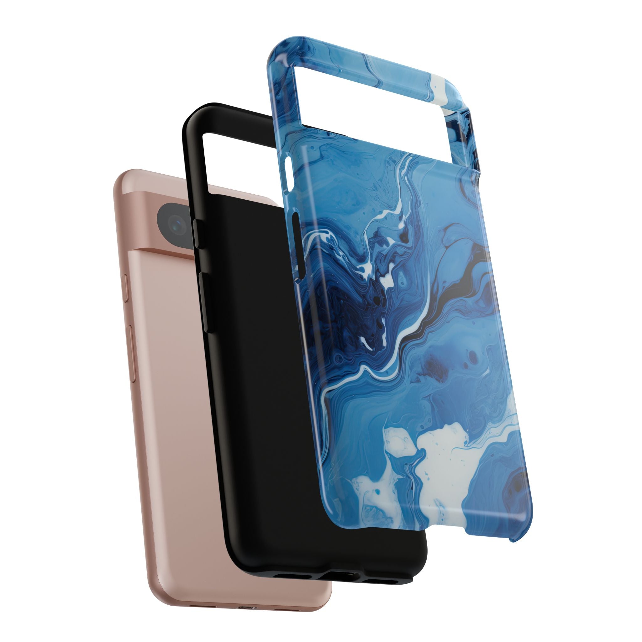 Blue Ocean Wave Marble - Tough Guard Google Pixel Case