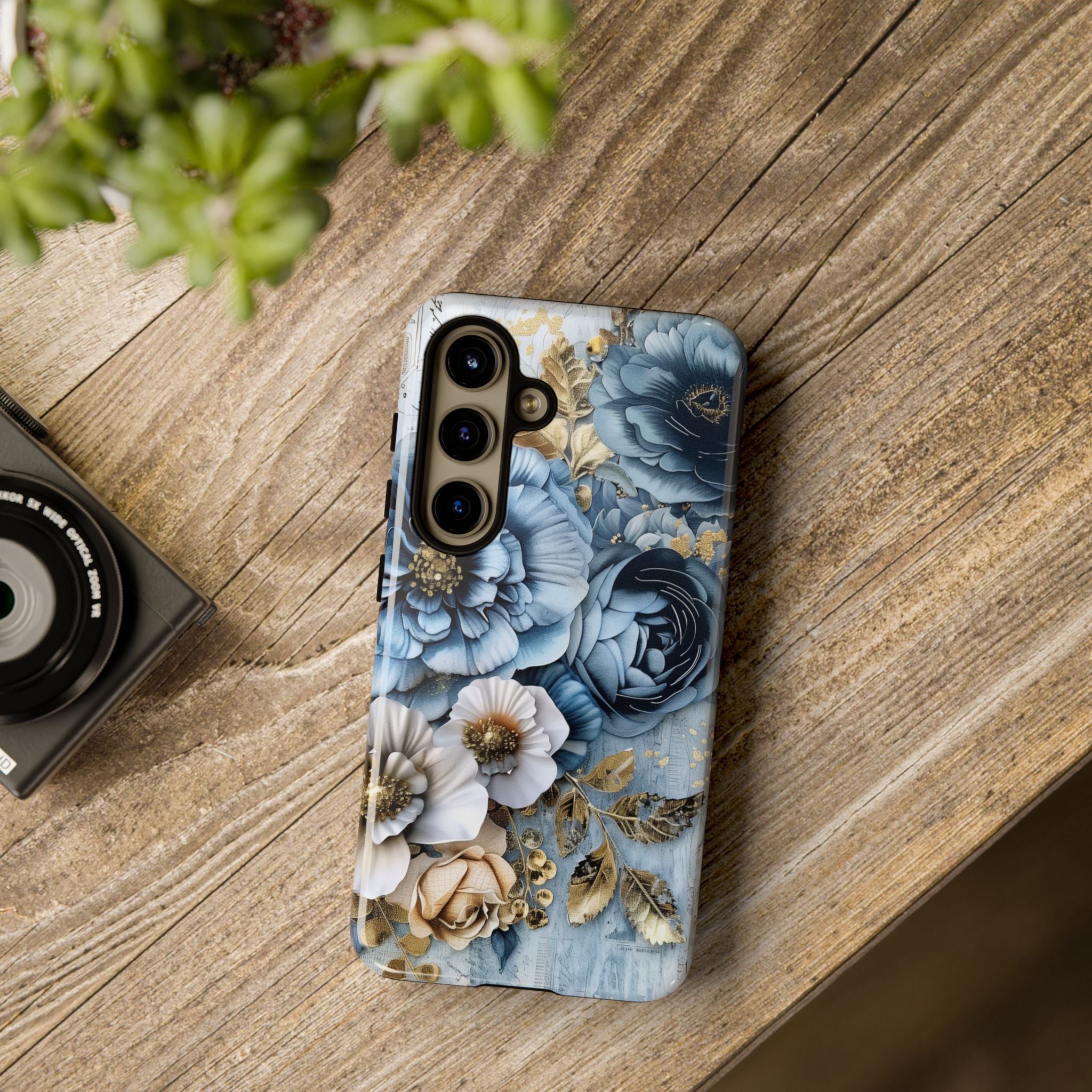 Blooming Blue Floral Bouquet - Tough Guard Samsung Galaxy Case