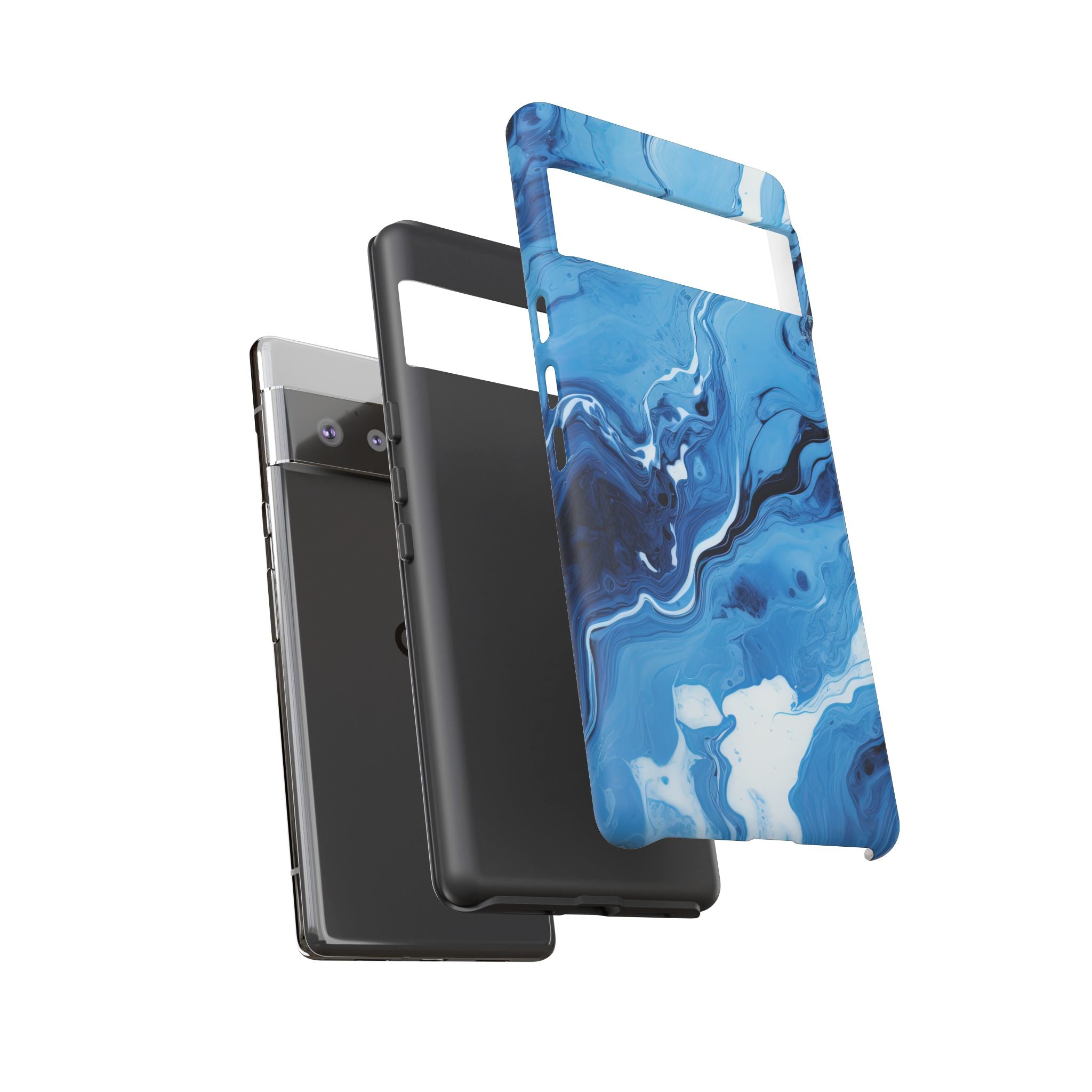 Blue Ocean Wave Marble - Tough Guard Google Pixel Case