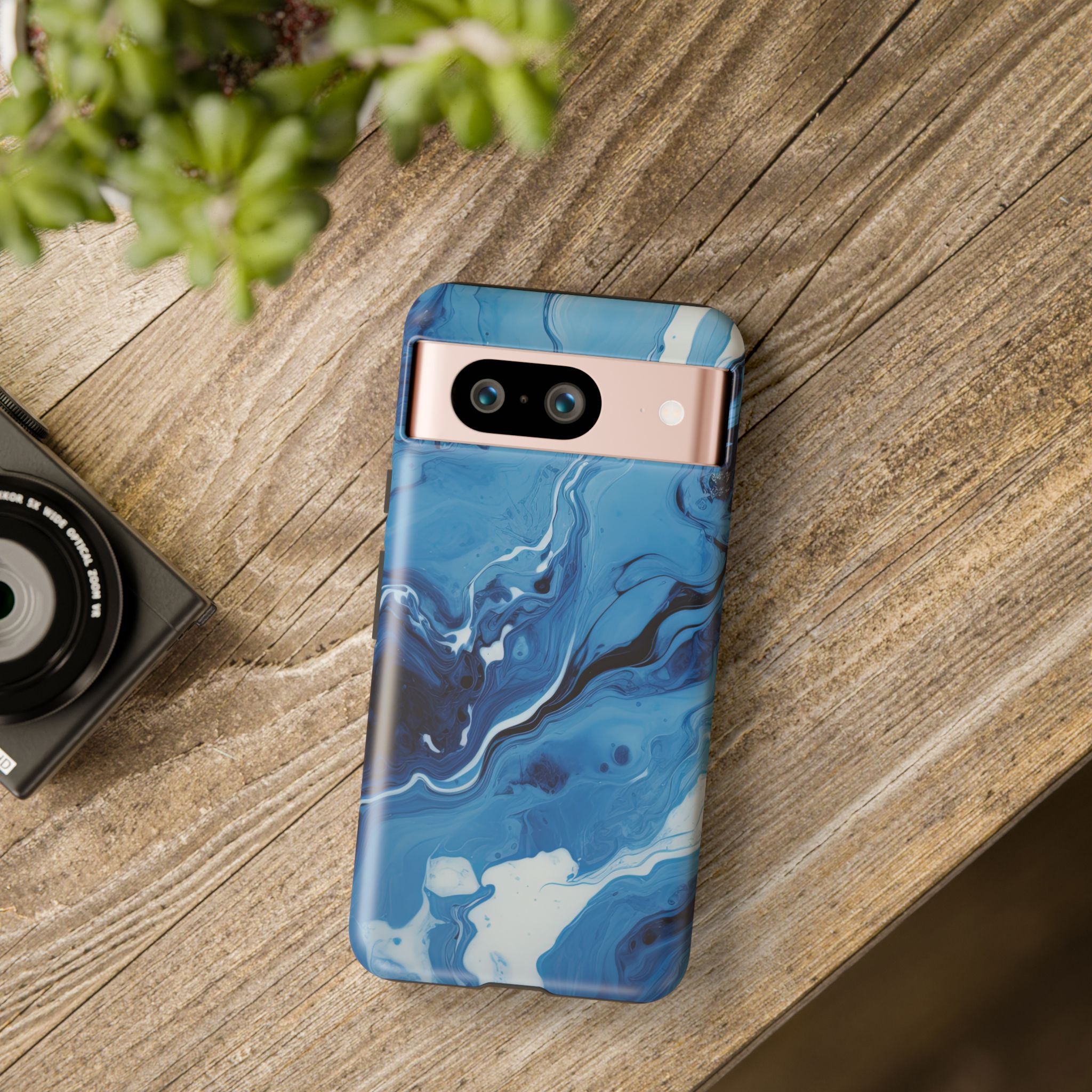 Blue Ocean Wave Marble - Tough Guard Google Pixel Case