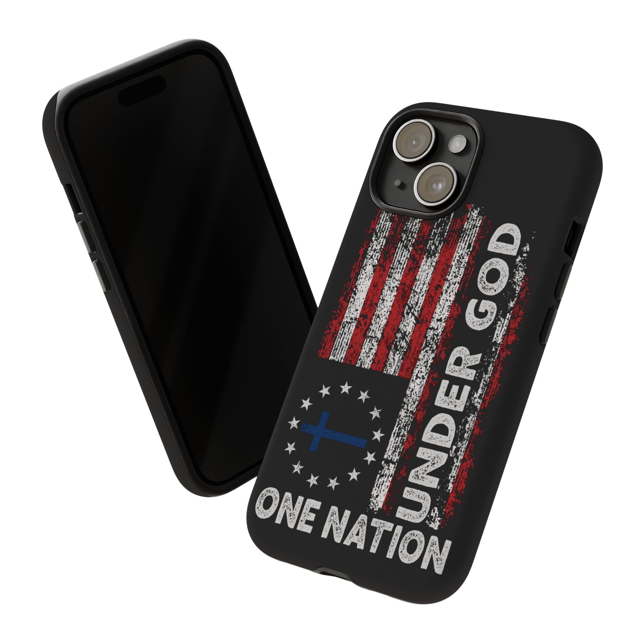 One Nation Under God American Flag - Tough Guard Apple iPhone Case