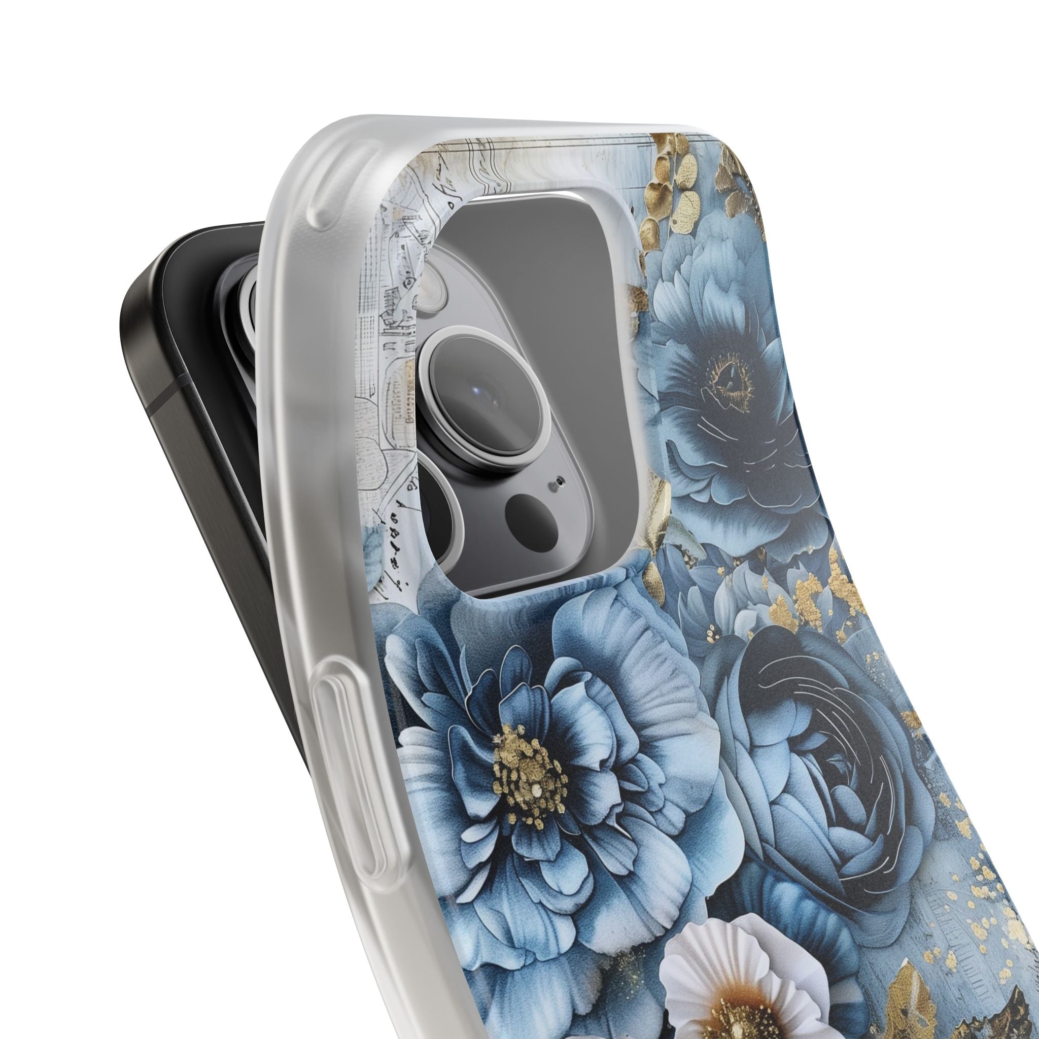 Blooming Blue Floral Bouquet Flexi Case - Apple iPhone Case