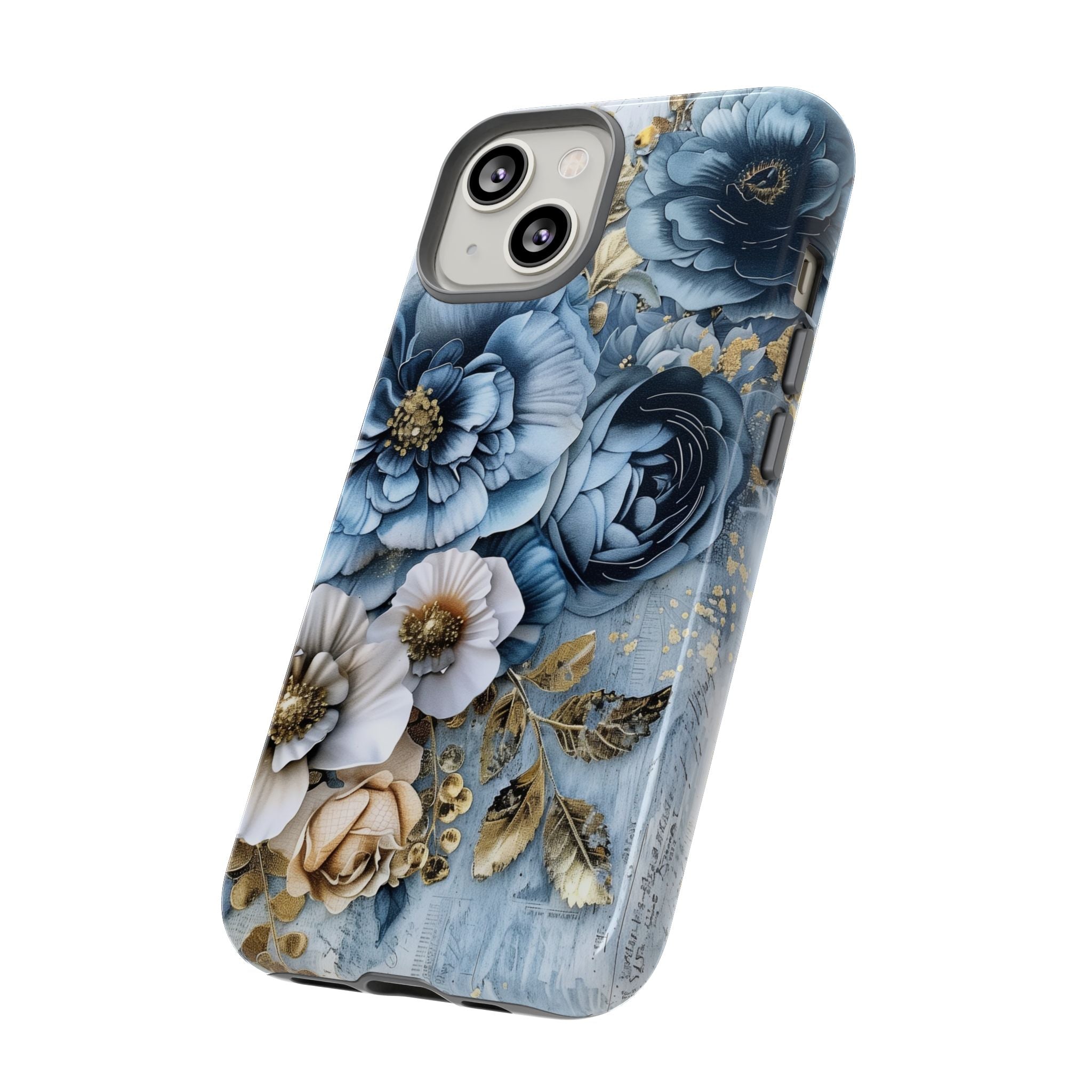Blooming Blue Floral Bouquet - Tough Guard Apple iPhone Case