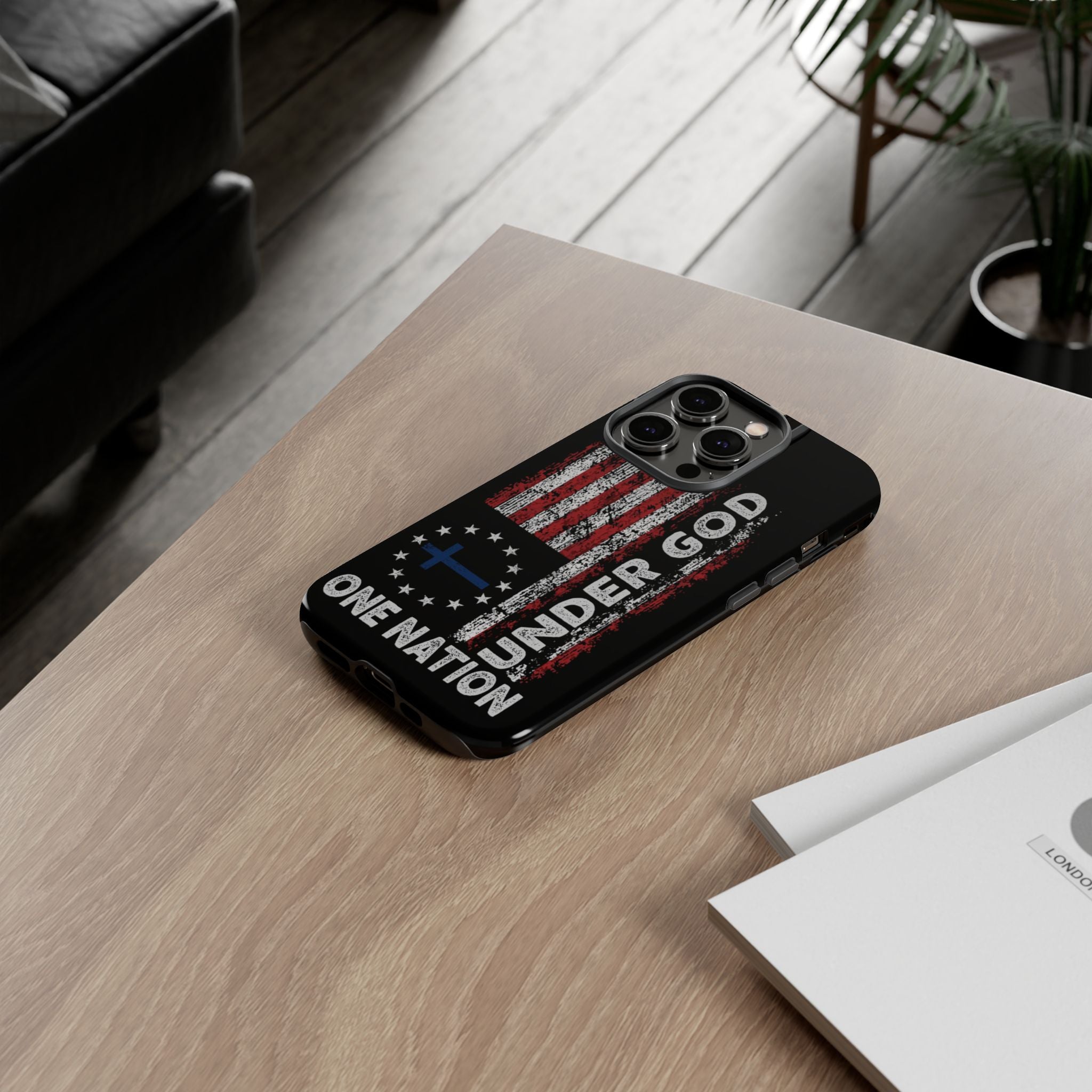 One Nation Under God American Flag - Tough Guard Apple iPhone Case