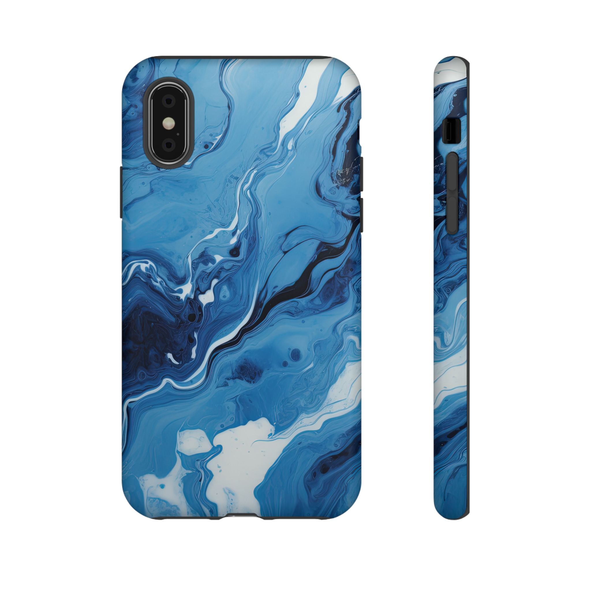 Blue Ocean Wave Marble - Tough Guard Apple iPhone Case