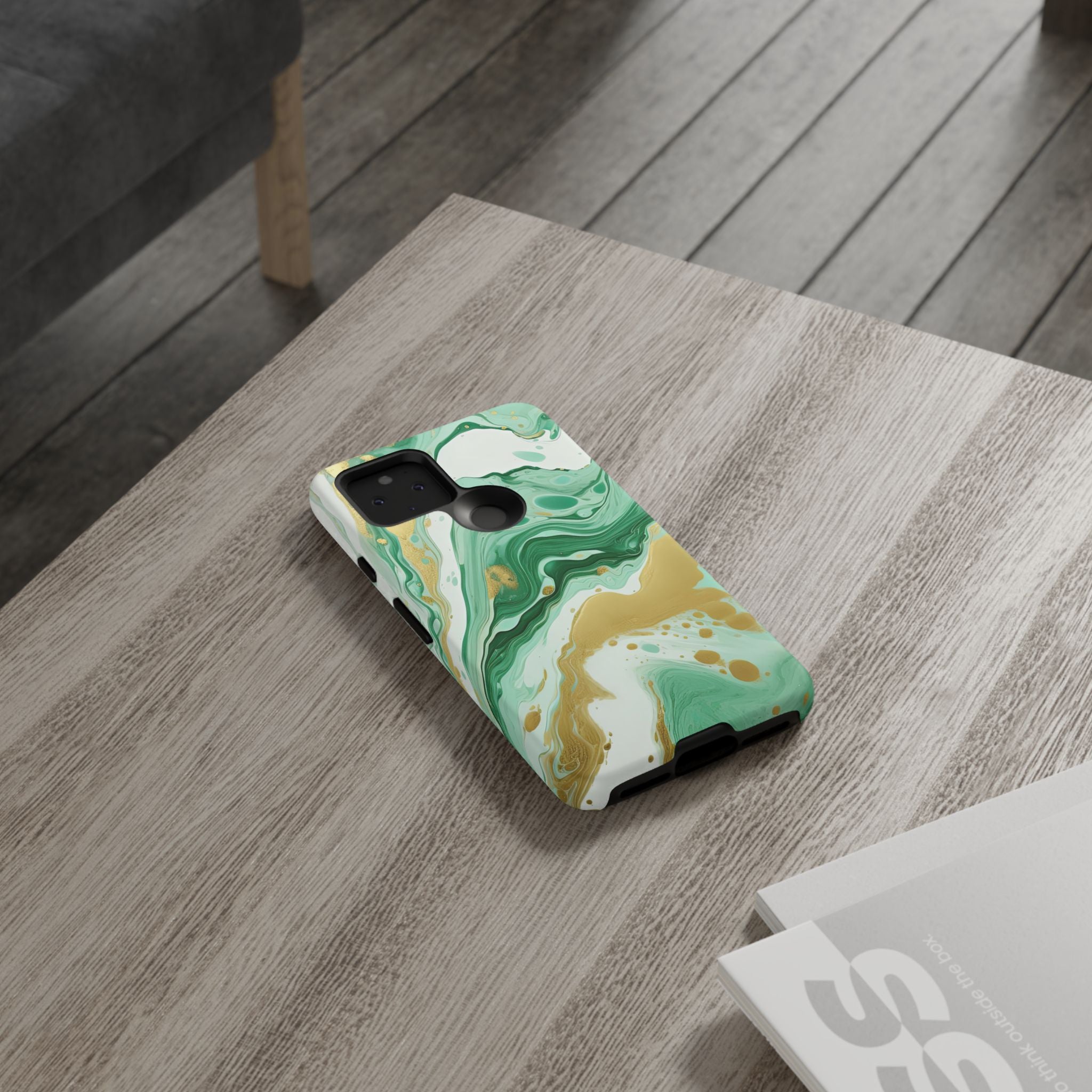 Emerald Gold Marble - Tough Guard Google Pixel Case