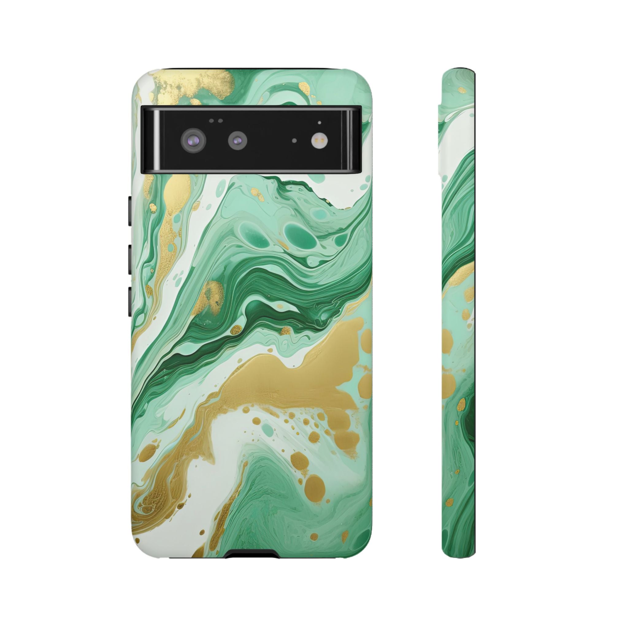 Emerald Gold Marble - Tough Guard Google Pixel Case