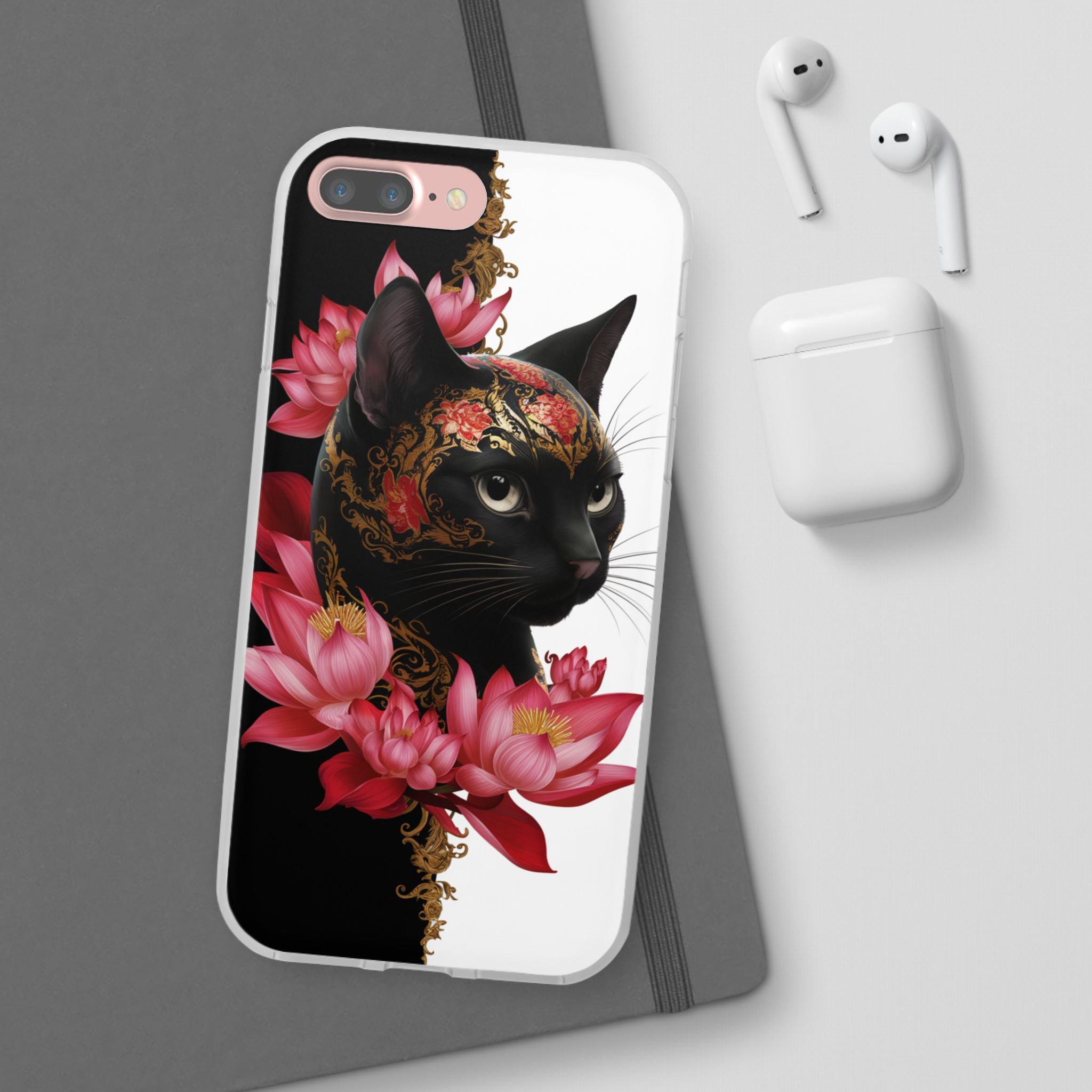 Yin & Yang Mystic Cat - Flexi Case Apple iPhone Case
