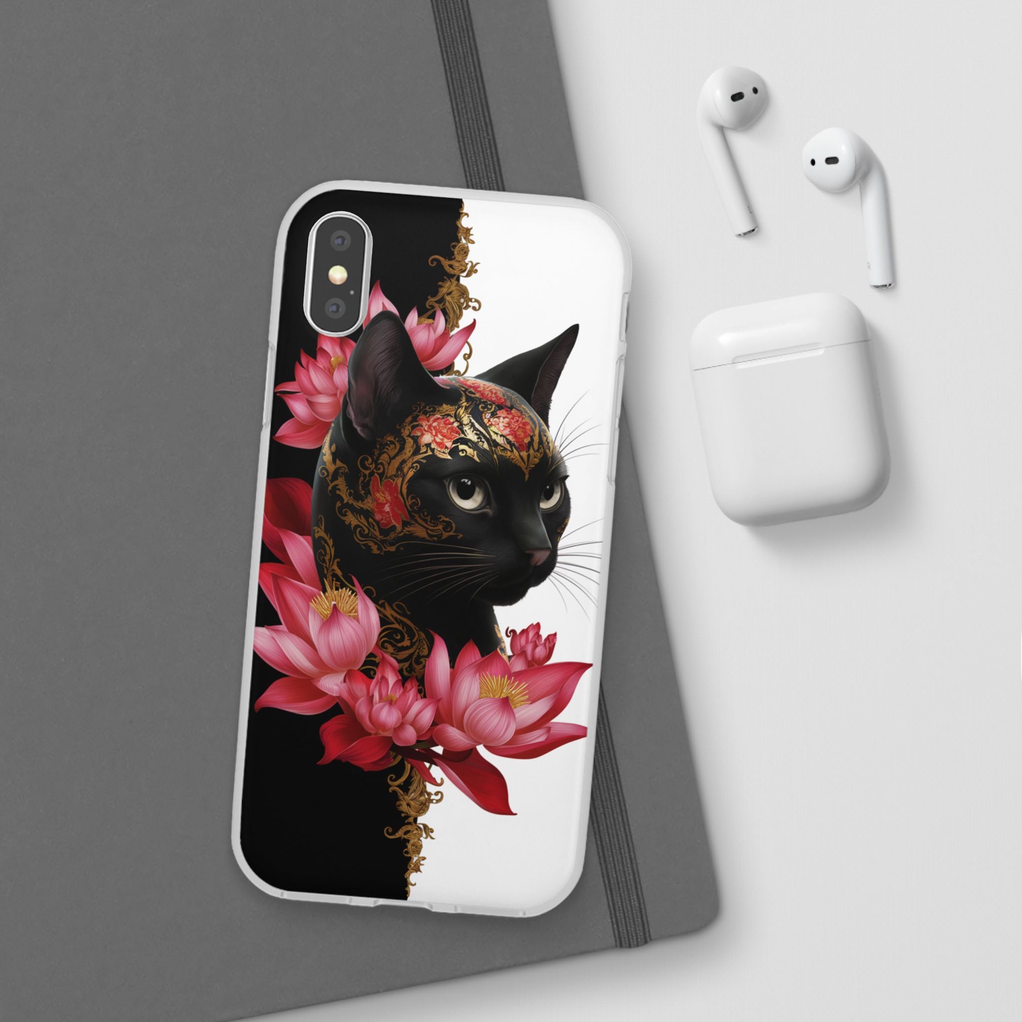 Yin & Yang Mystic Cat - Flexi Case Apple iPhone Case