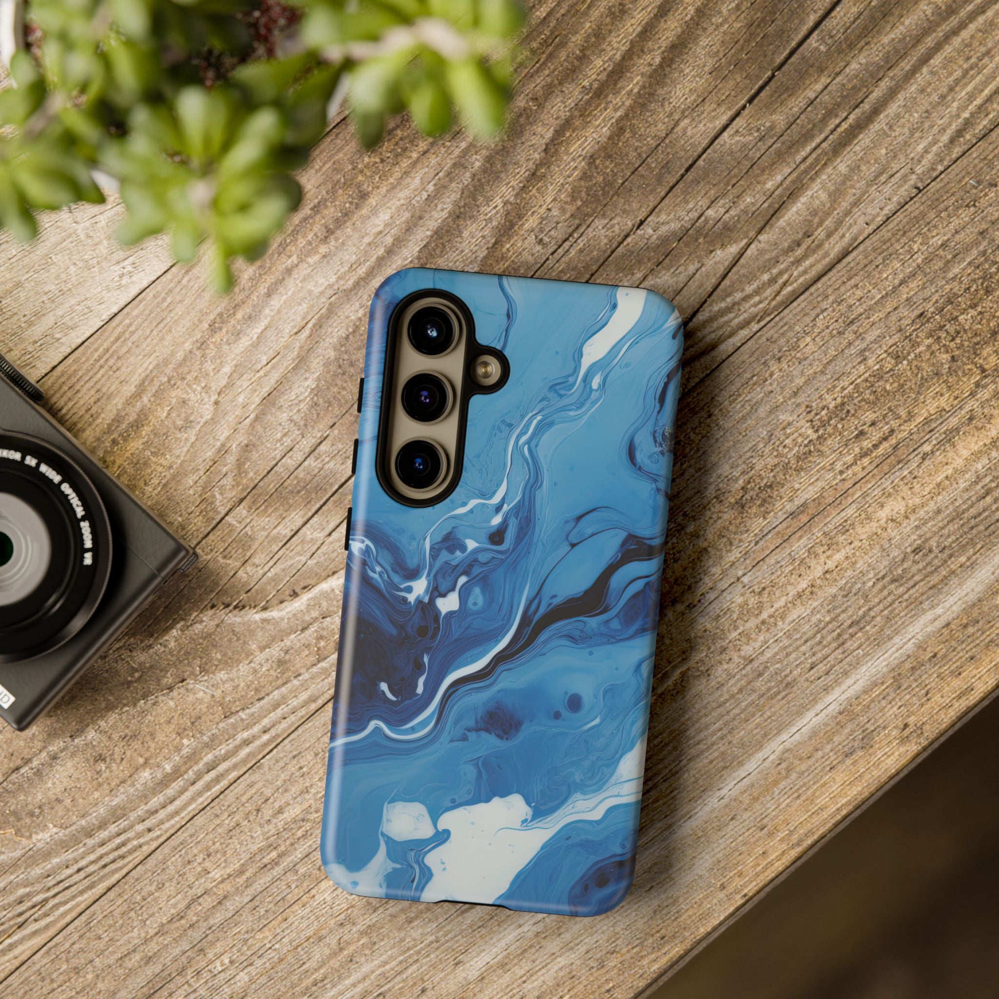 Blue Ocean Wave Marble - Tough Guard Samsung Galaxy Case