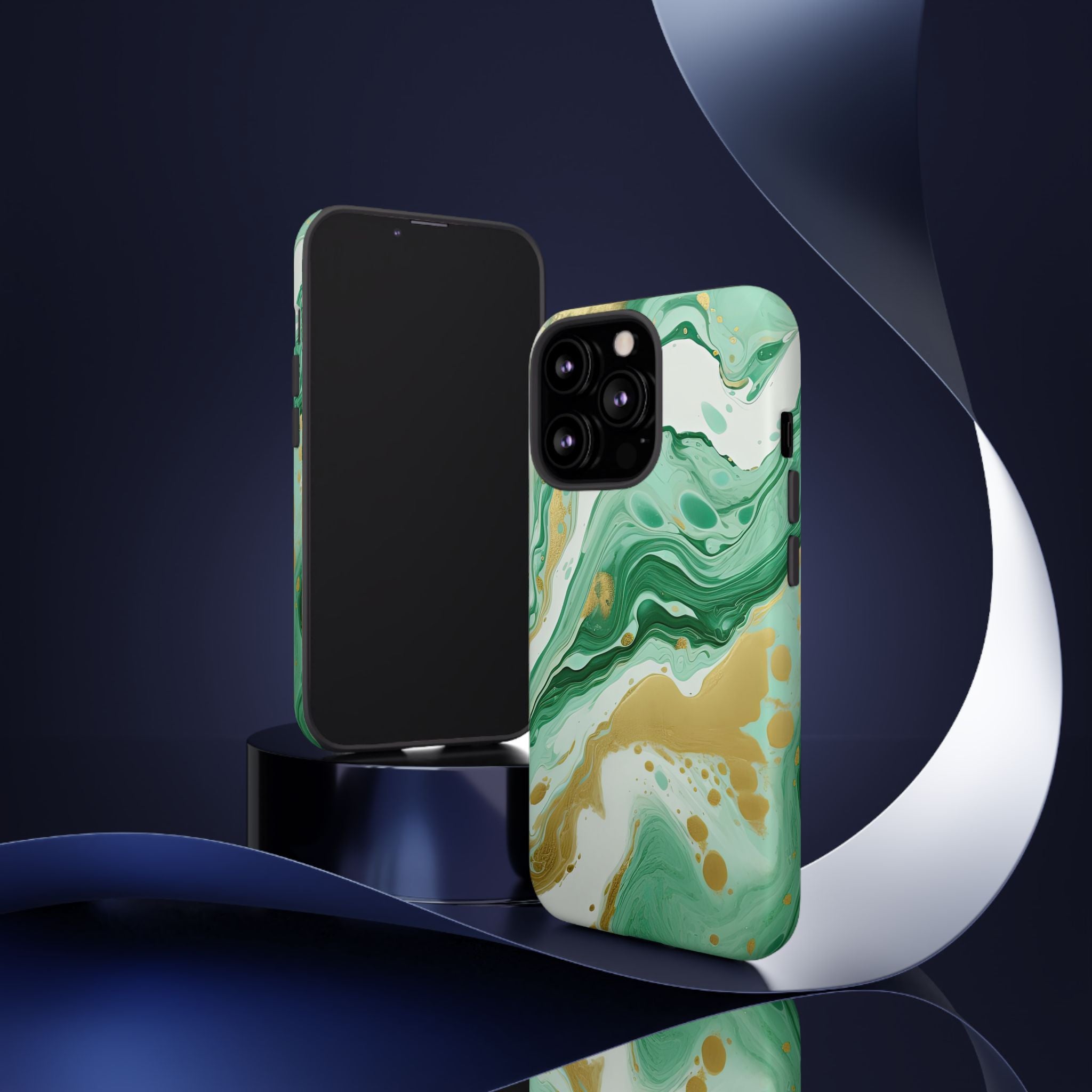 Emerald Gold Marble - Tough Guard Apple iPhone Case