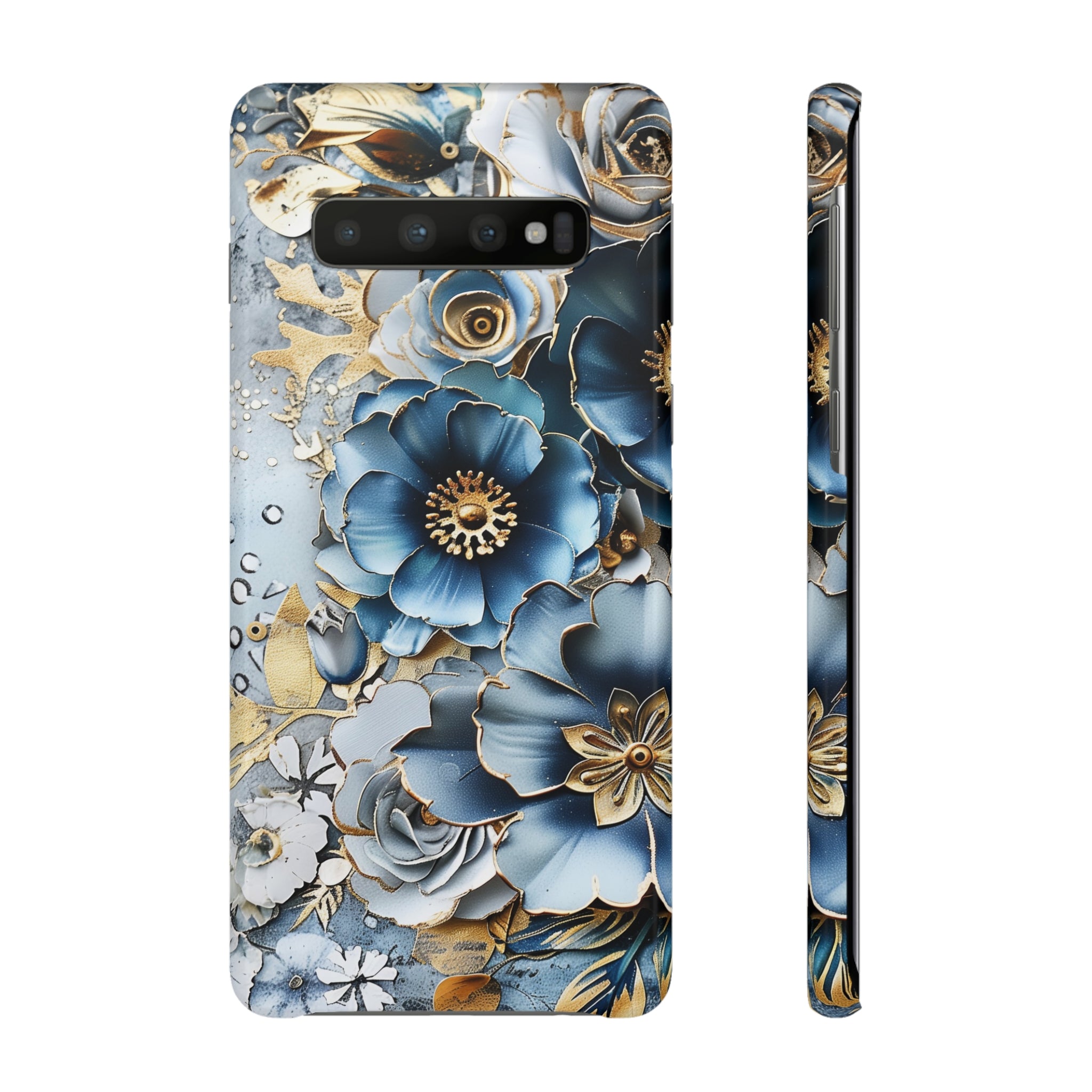 Blue Blooming Flowers Snap Case - Samsung Galaxy Case