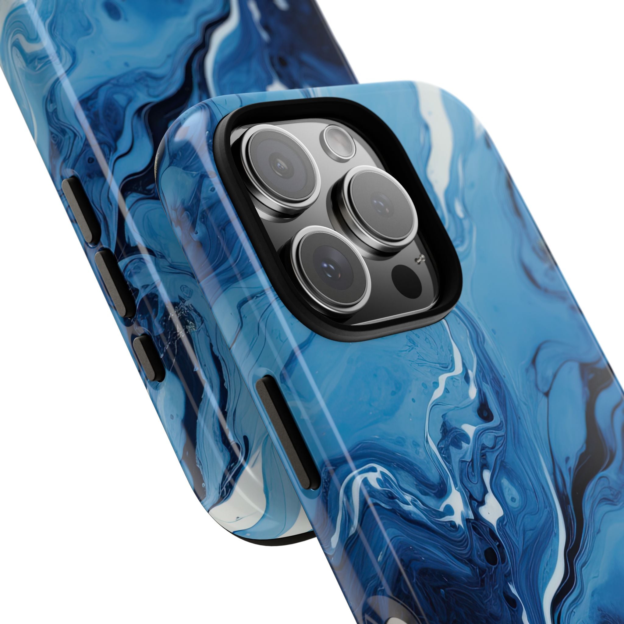 Blue Ocean Wave Marble - Tough Guard Apple iPhone Case