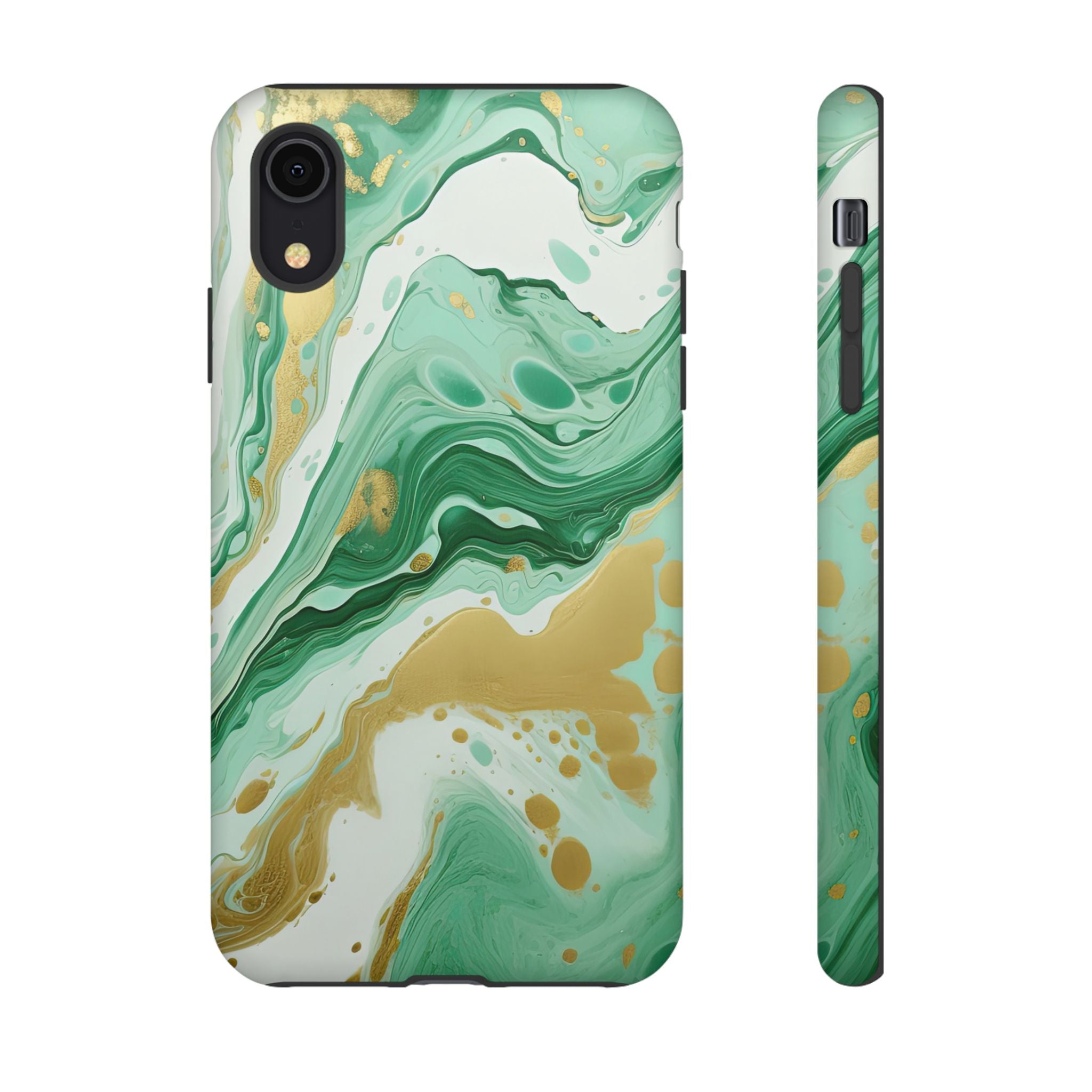 Emerald Gold Marble - Tough Guard Apple iPhone Case