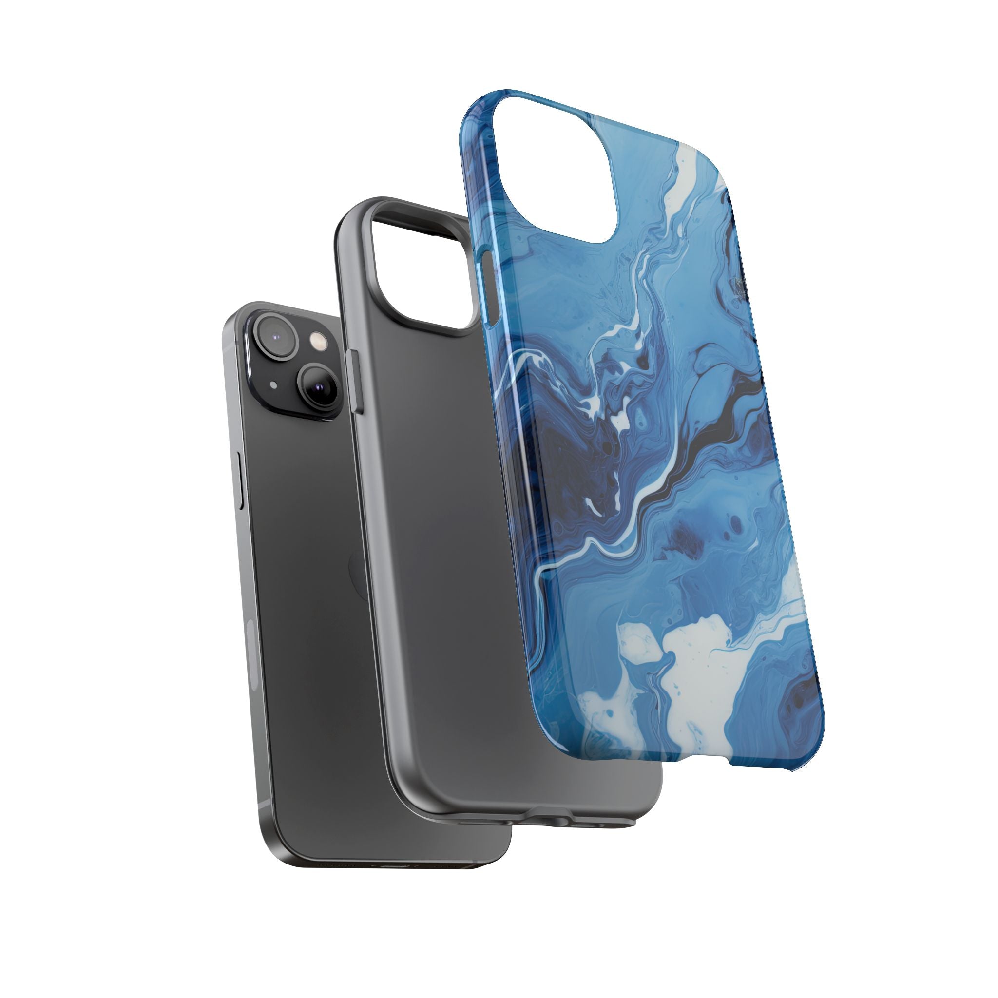 Blue Ocean Wave Marble - Tough Guard Apple iPhone Case