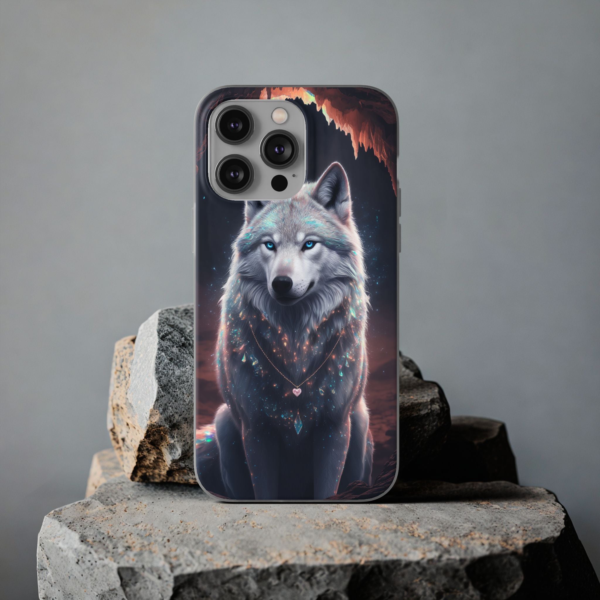 Majestic Guardian Wolf - Flexi Case Apple iPhone
