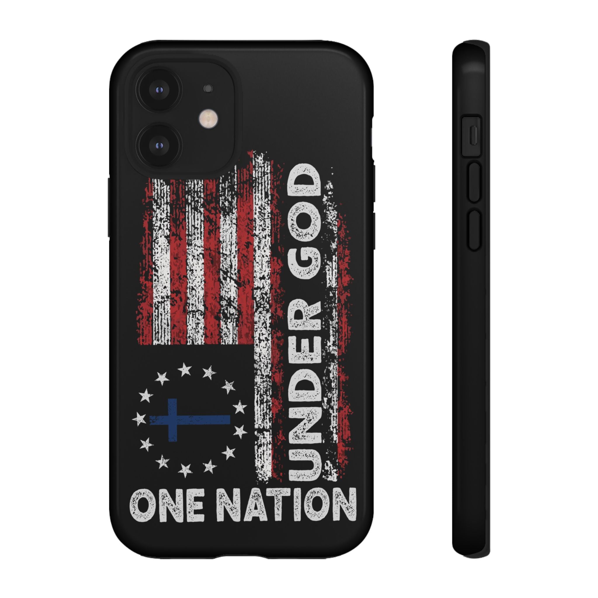 One Nation Under God American Flag - Tough Guard Apple iPhone Case