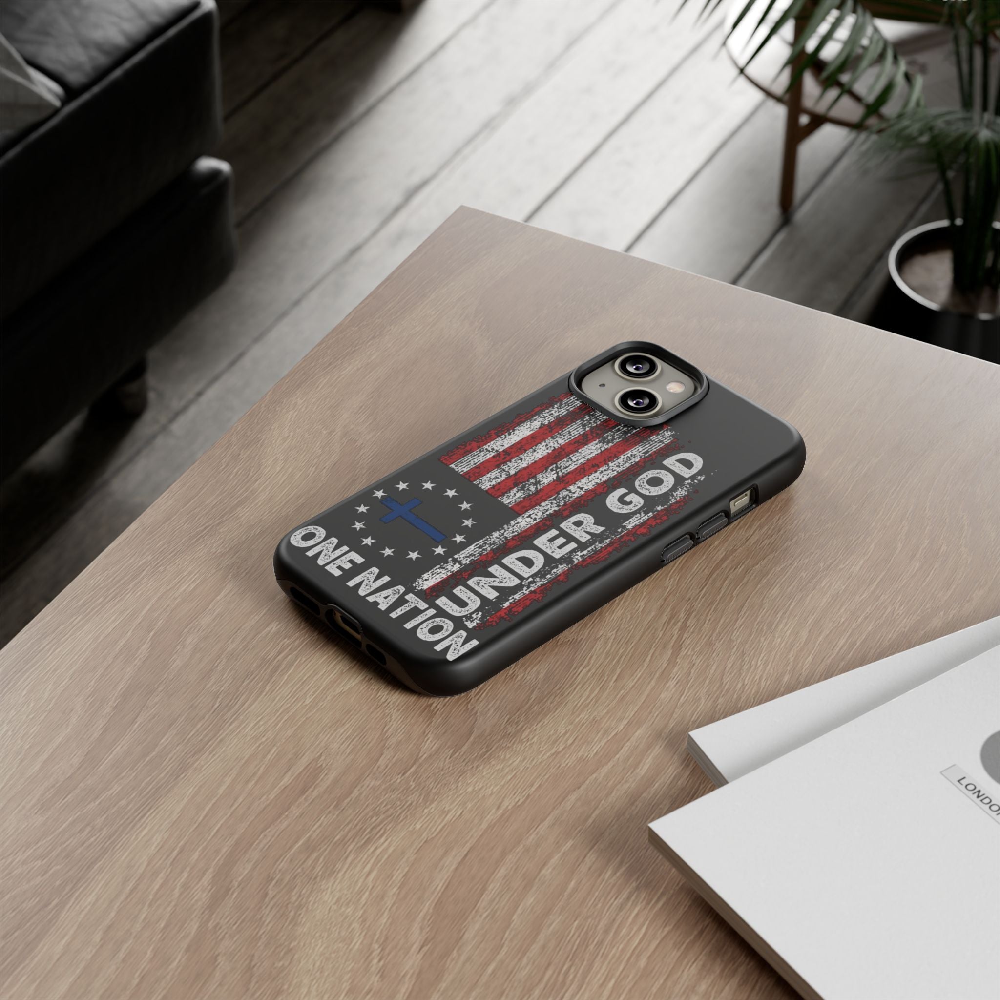 One Nation Under God American Flag - Tough Guard Apple iPhone Case