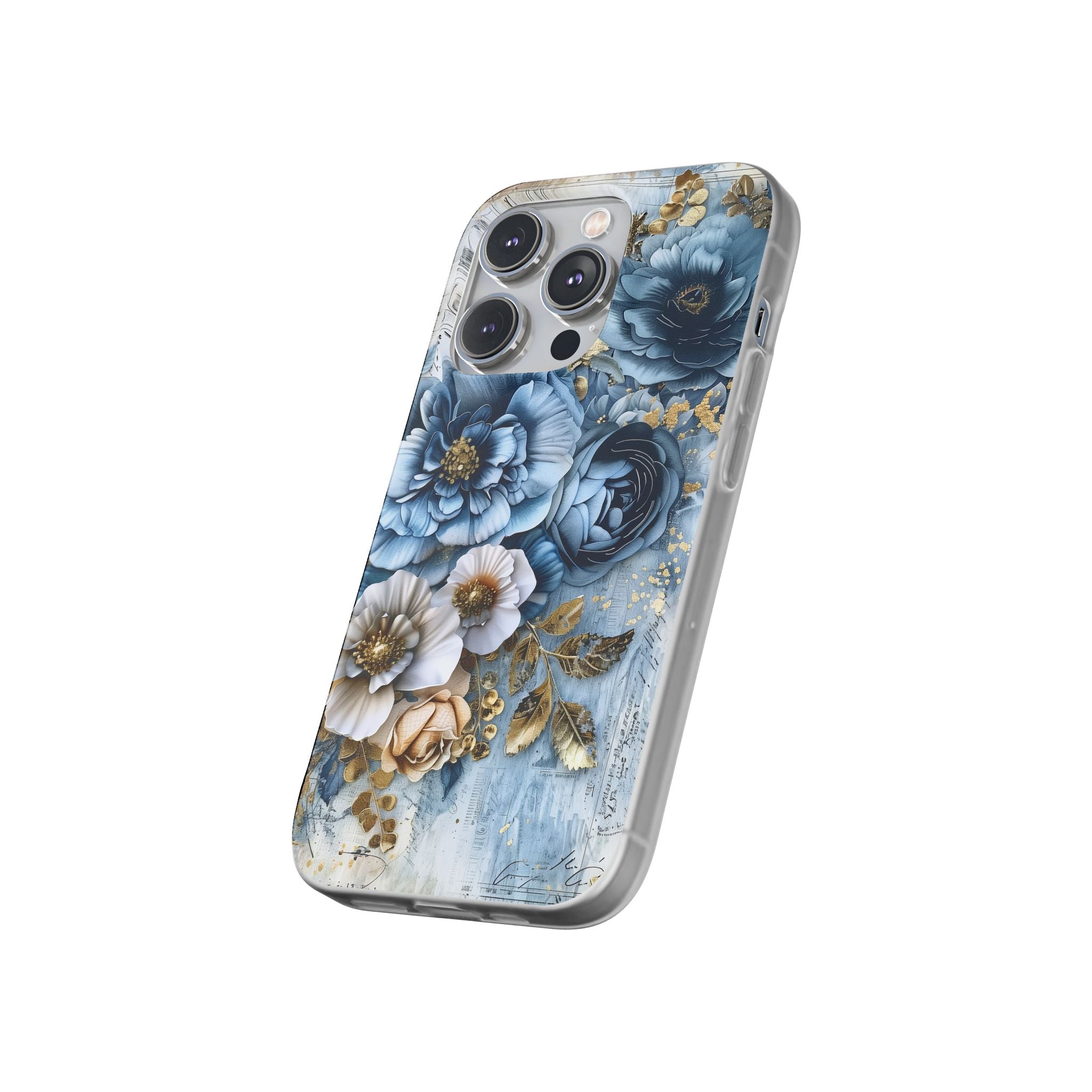 Blooming Blue Floral Bouquet Flexi Case - Apple iPhone Case