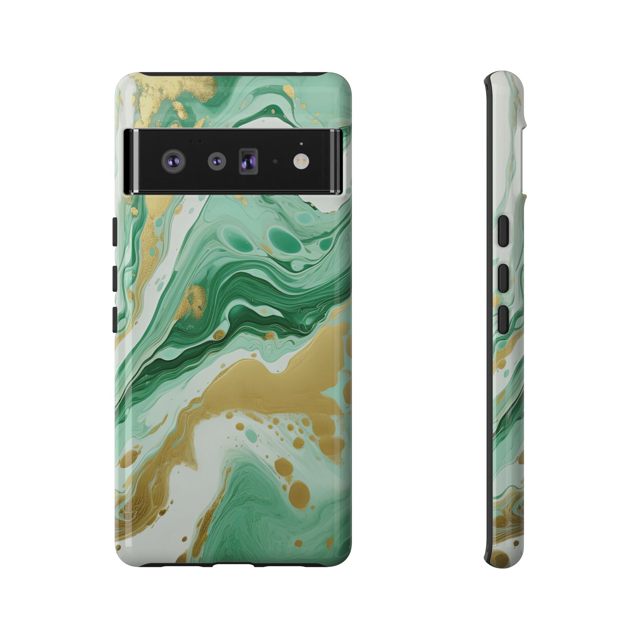 Emerald Gold Marble - Tough Guard Google Pixel Case