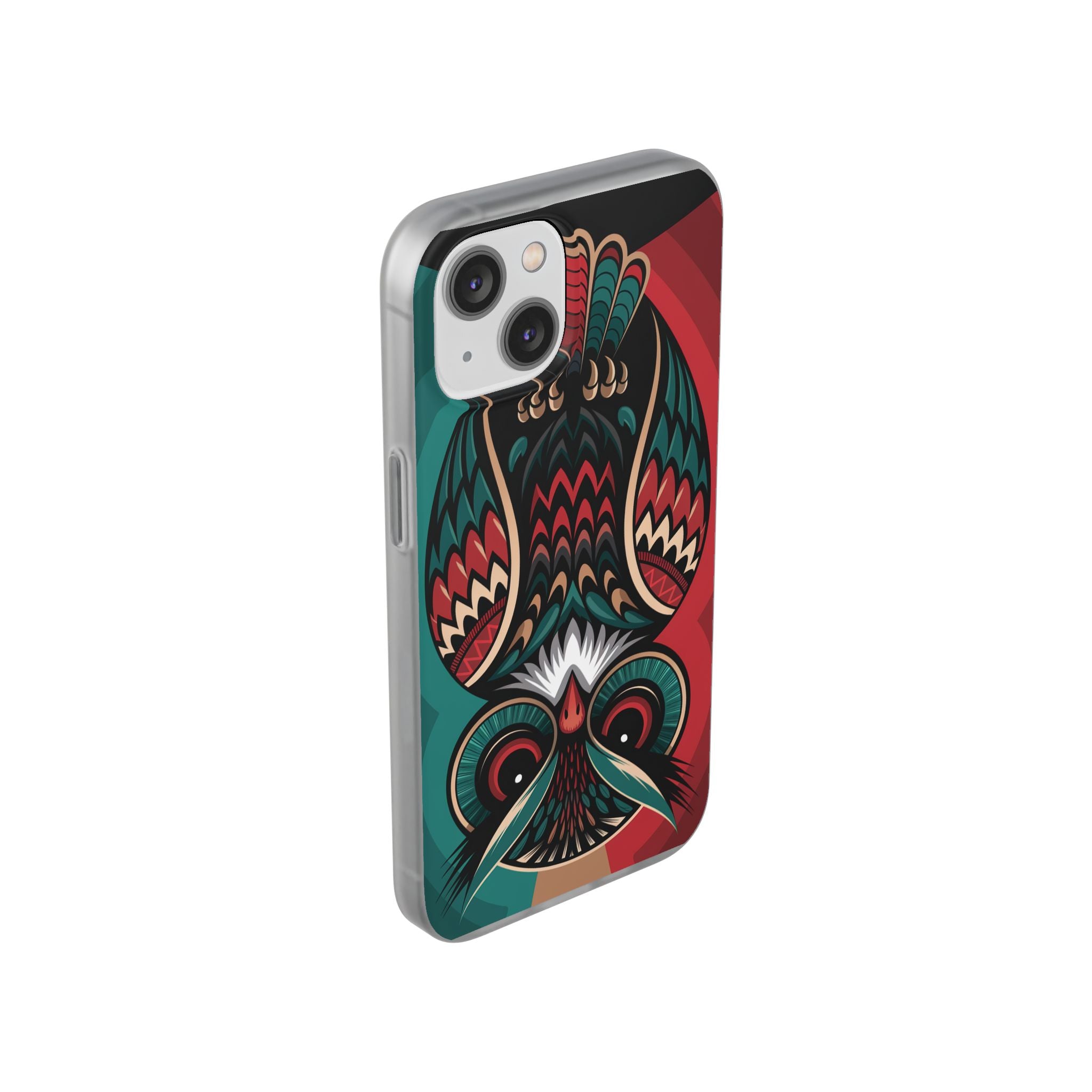 Majestic Haida Native American Owl - Flexi Case Apple iPhone Case