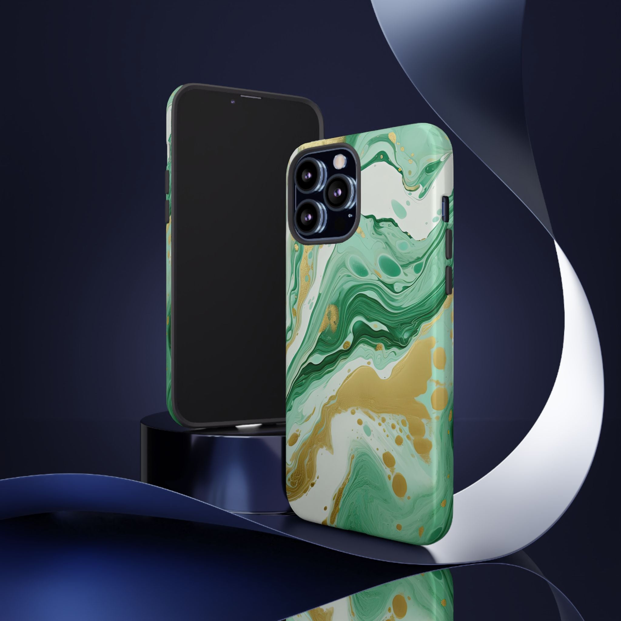 Emerald Gold Marble - Tough Guard Apple iPhone Case