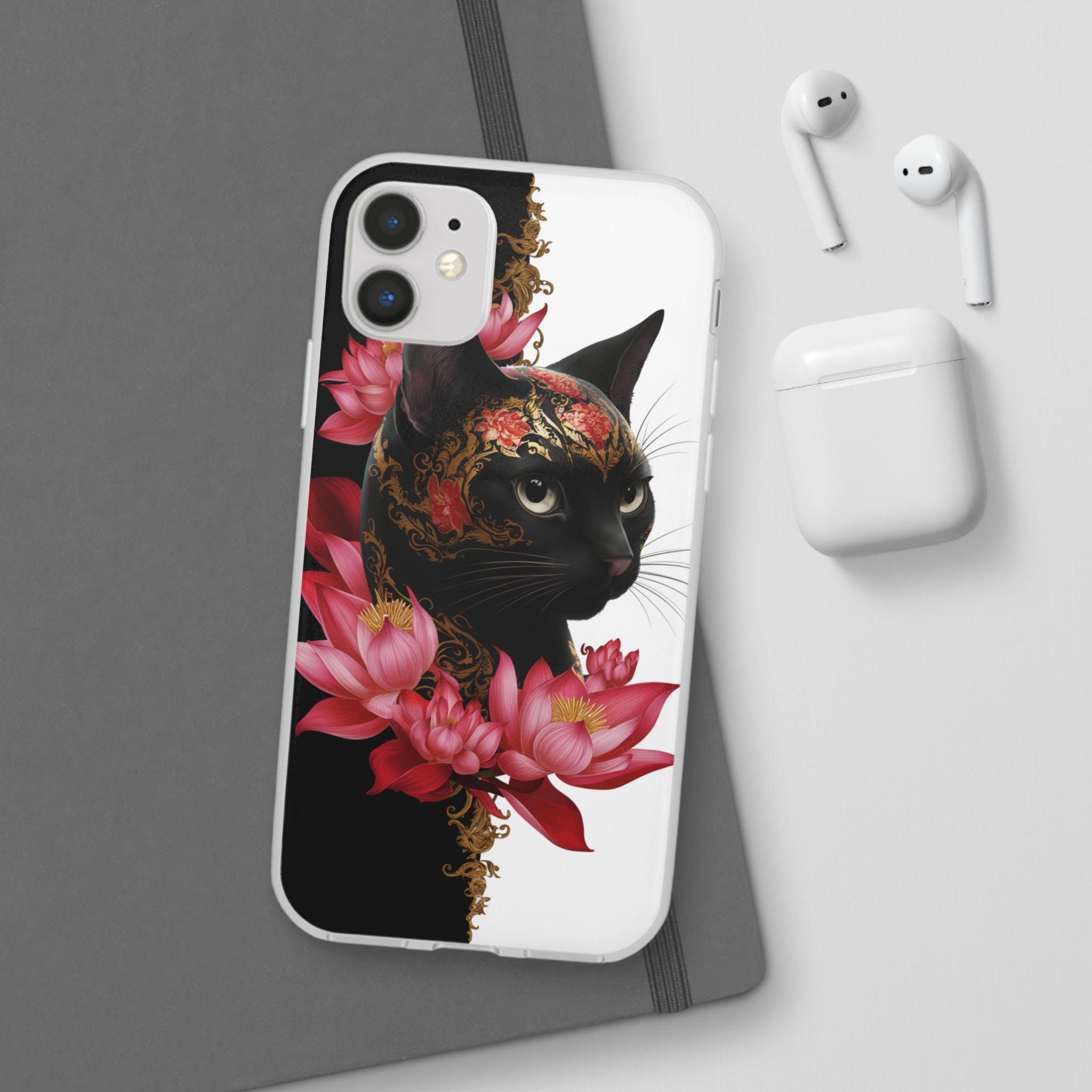 Yin & Yang Mystic Cat - Flexi Case Apple iPhone Case