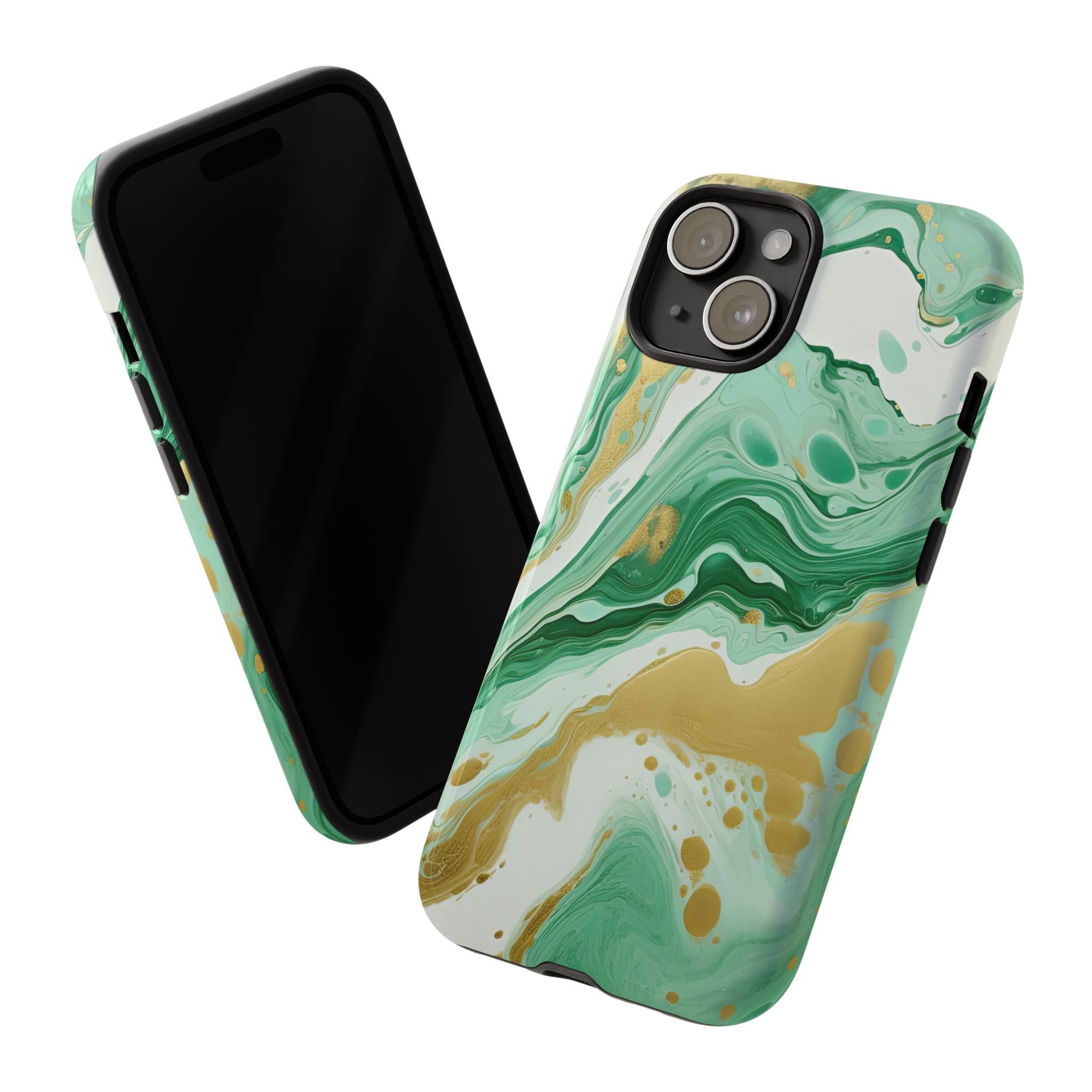 Emerald Gold Marble - Tough Guard Apple iPhone Case
