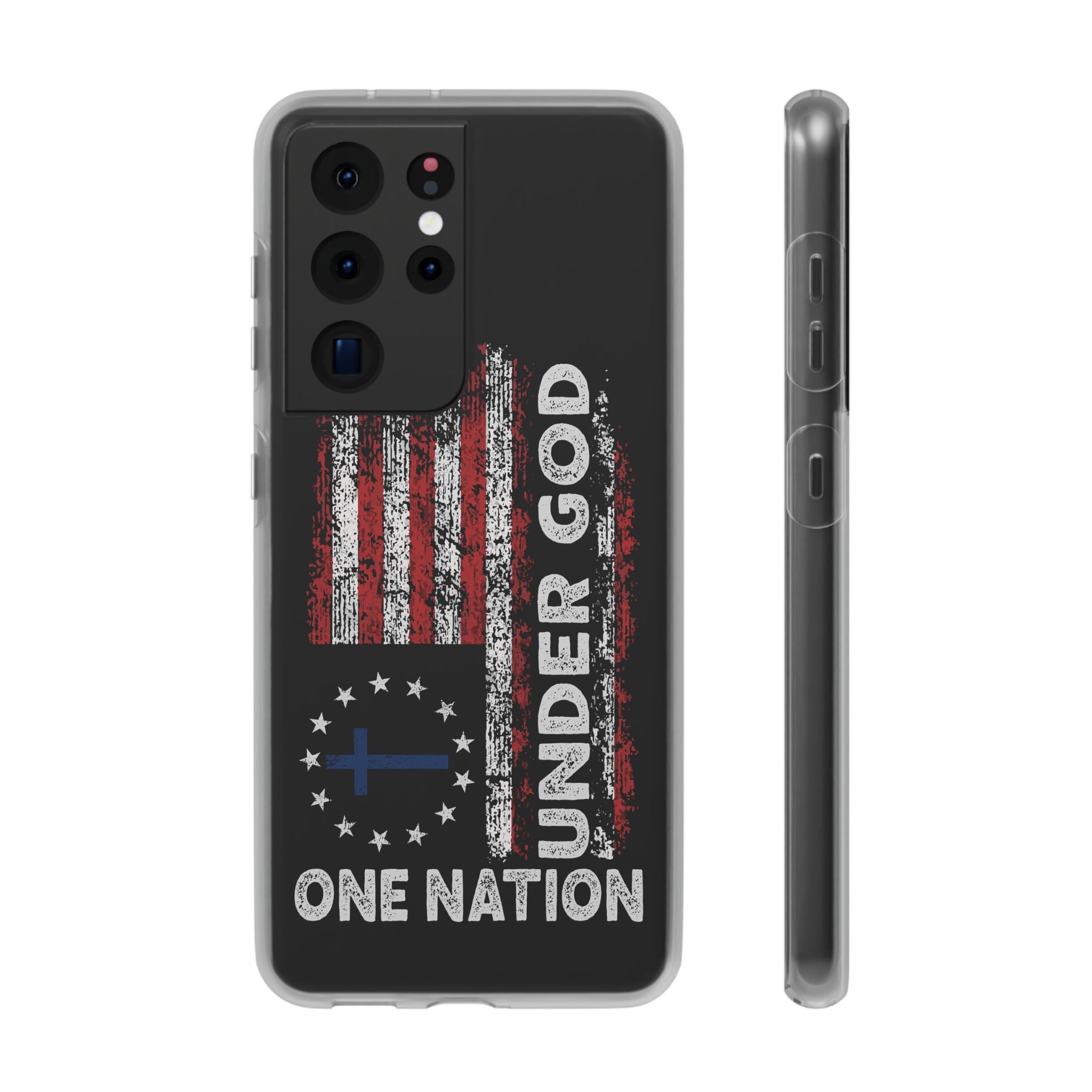 One Nation Under God American Flag - Flexi Case Samsung Galaxy Case