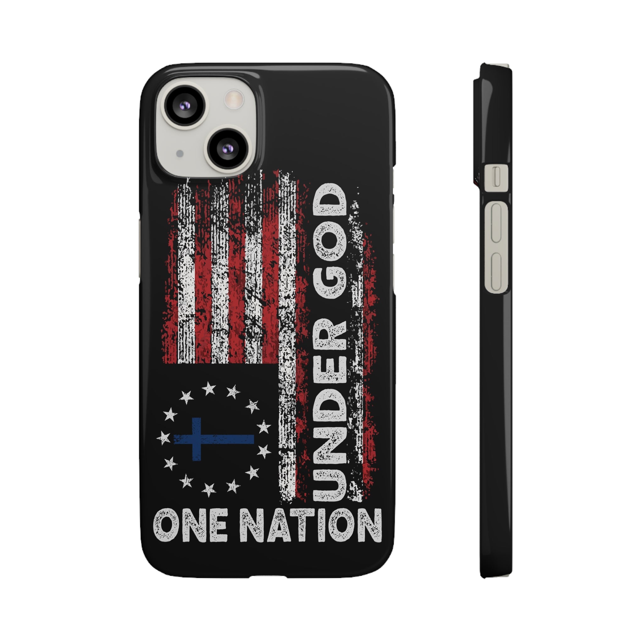 One Nation Under God American Flag - Snap Case Apple iPhone Case