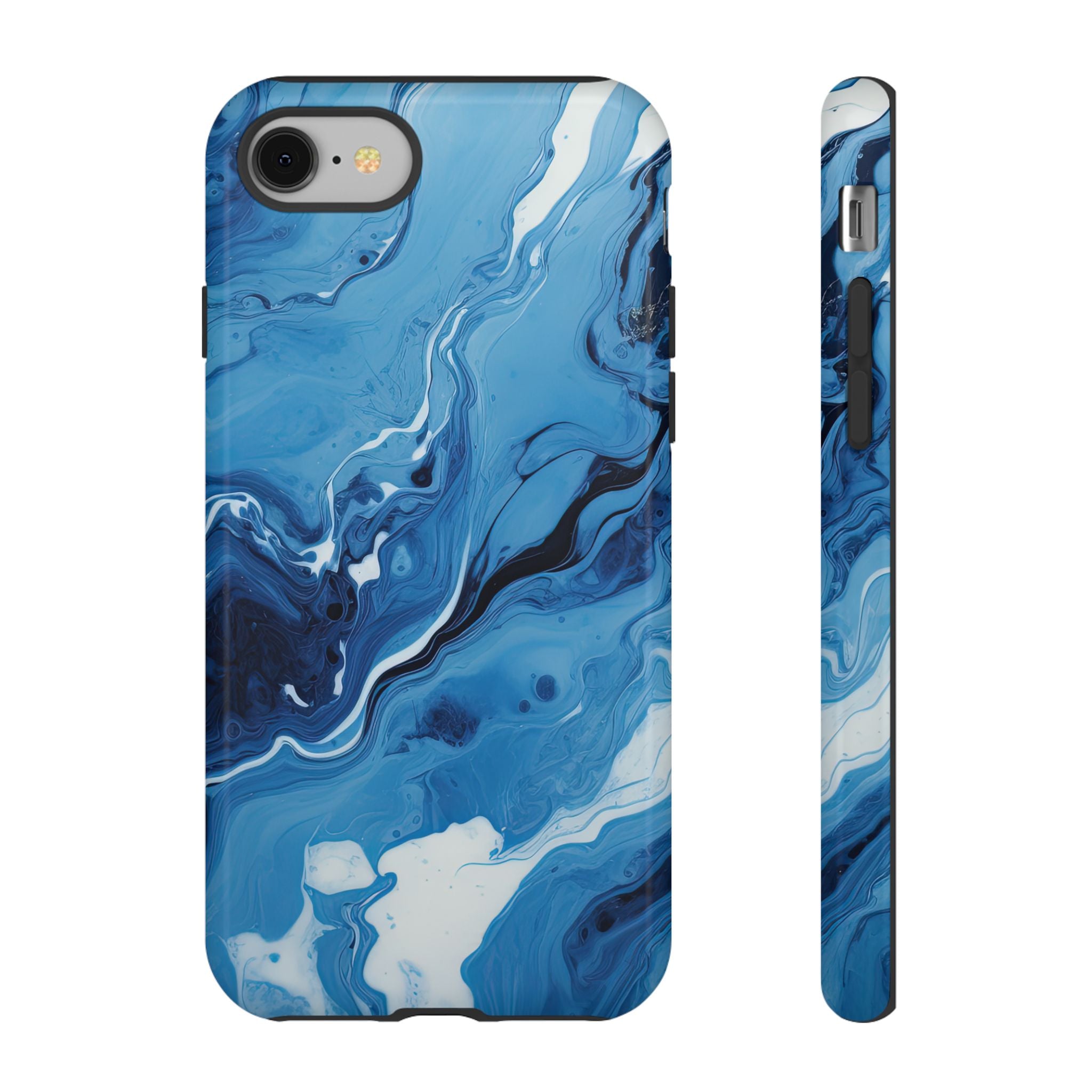 Blue Ocean Wave Marble - Tough Guard Apple iPhone Case