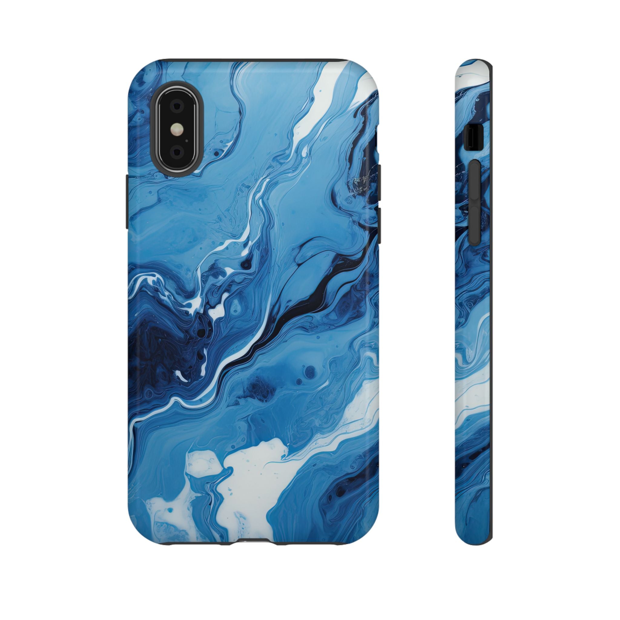 Blue Ocean Wave Marble - Tough Guard Apple iPhone Case