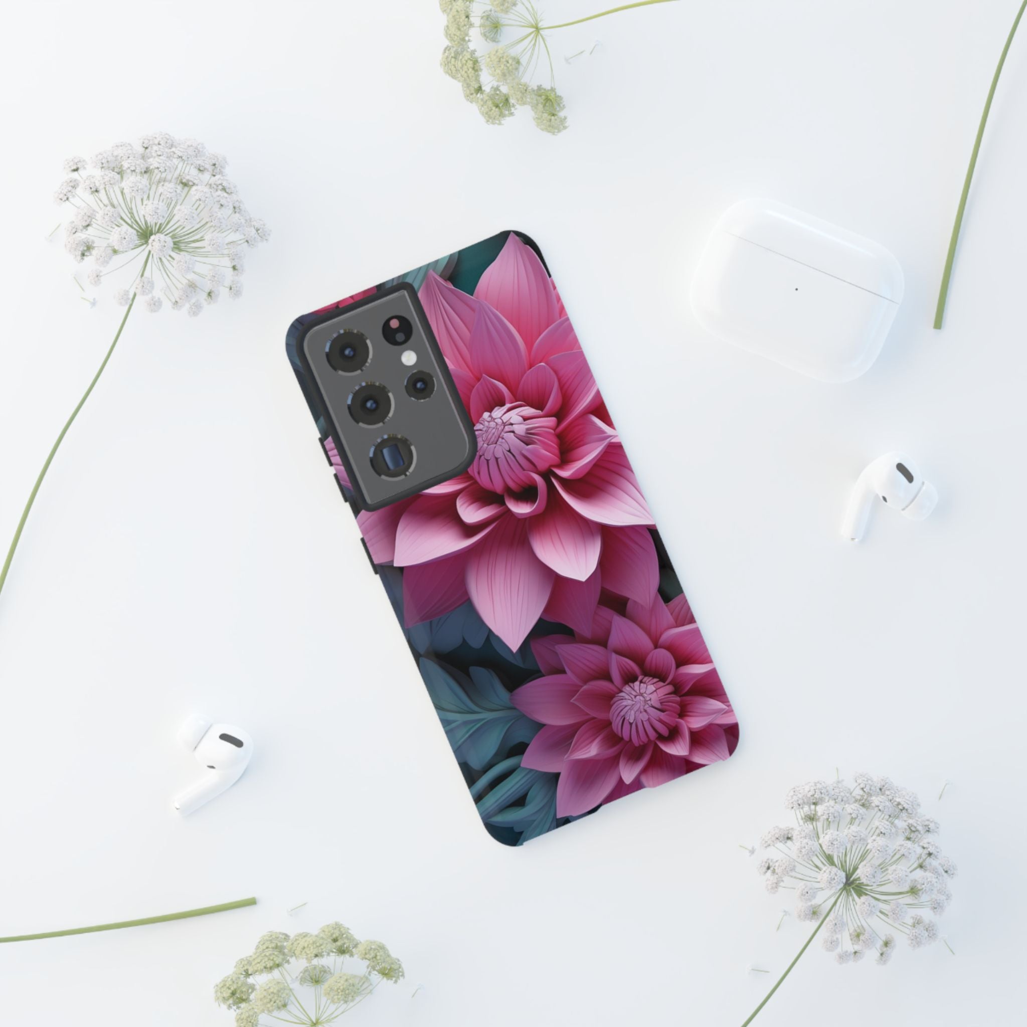 Tropical Pink Flower - Tough Guard Samsung Galaxy Case