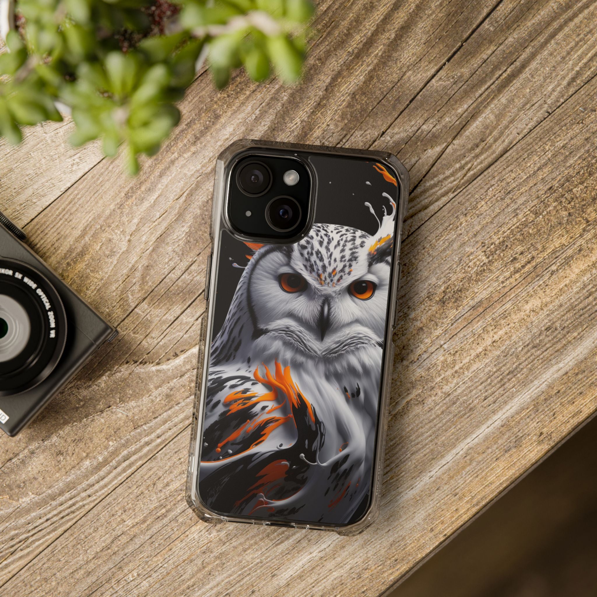 Majestic Mystic Whoo Guardian Owl - Magnetic Crystal Guard Apple iPhone Case
