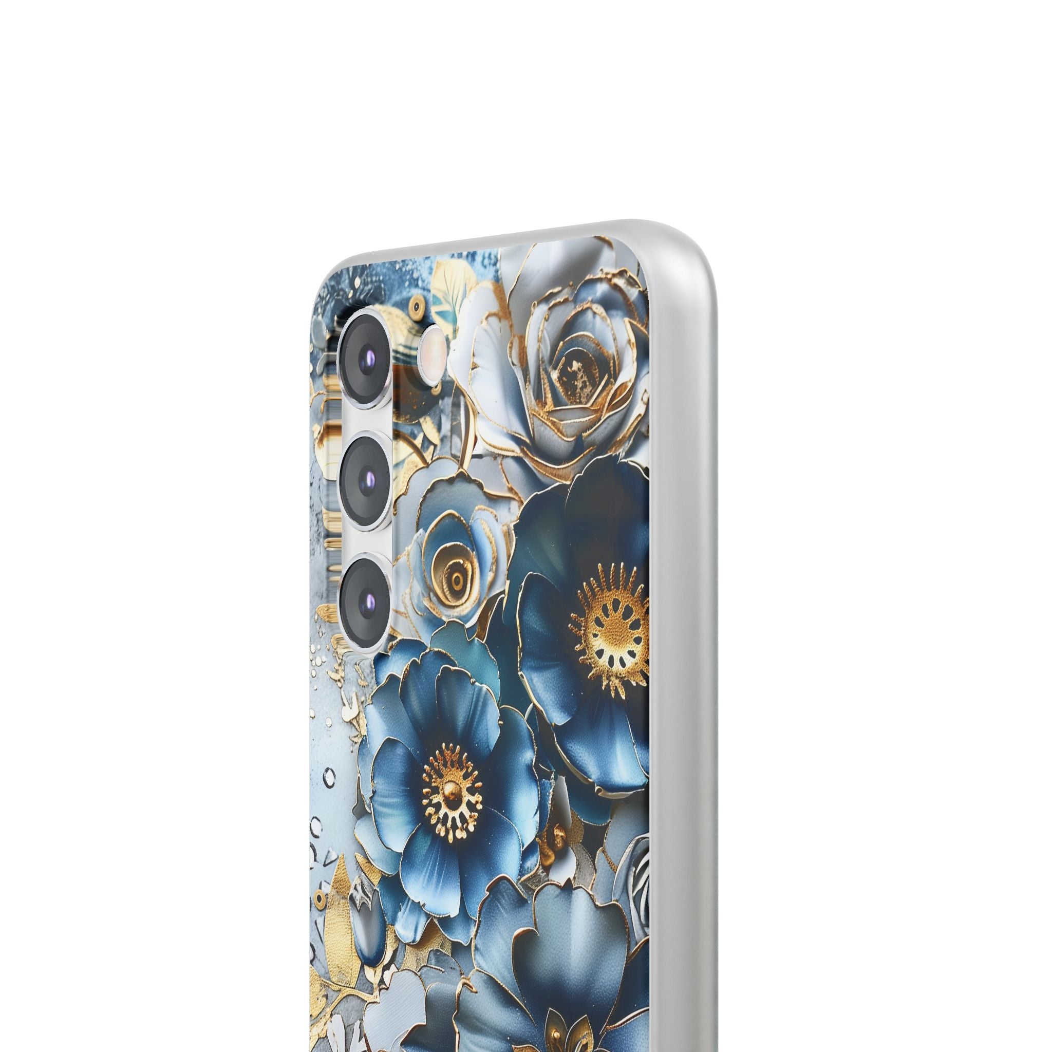 Blue Blooming Flowers Flexi Case - Samsung Galaxy Case