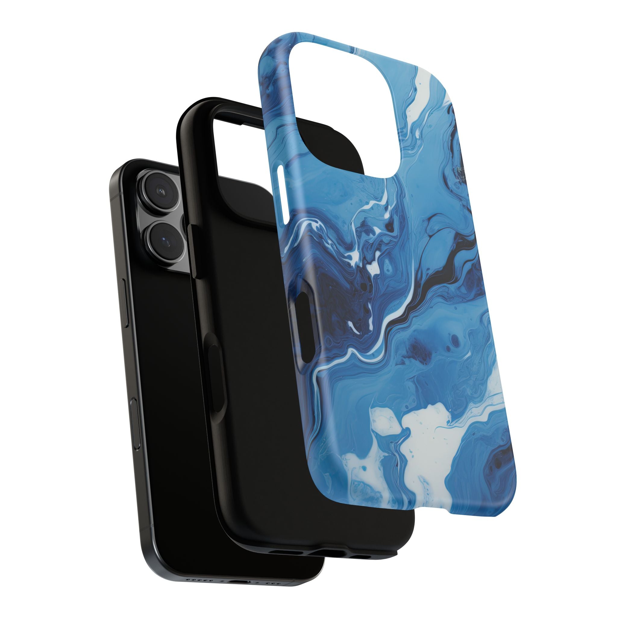 Blue Ocean Wave Marble - Tough Guard Apple iPhone Case