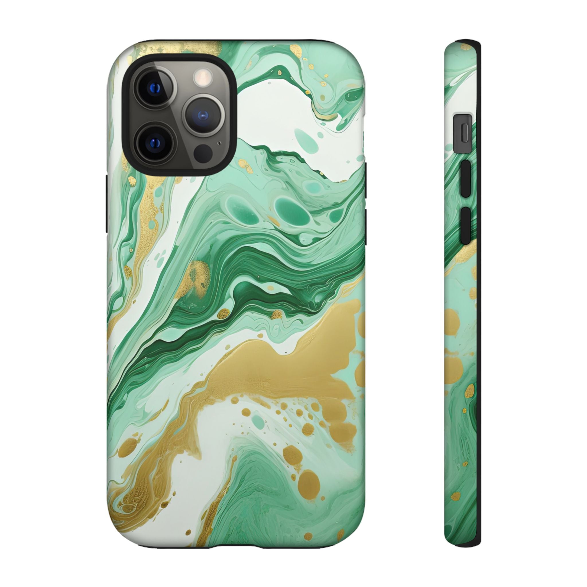 Emerald Gold Marble - Tough Guard Apple iPhone Case