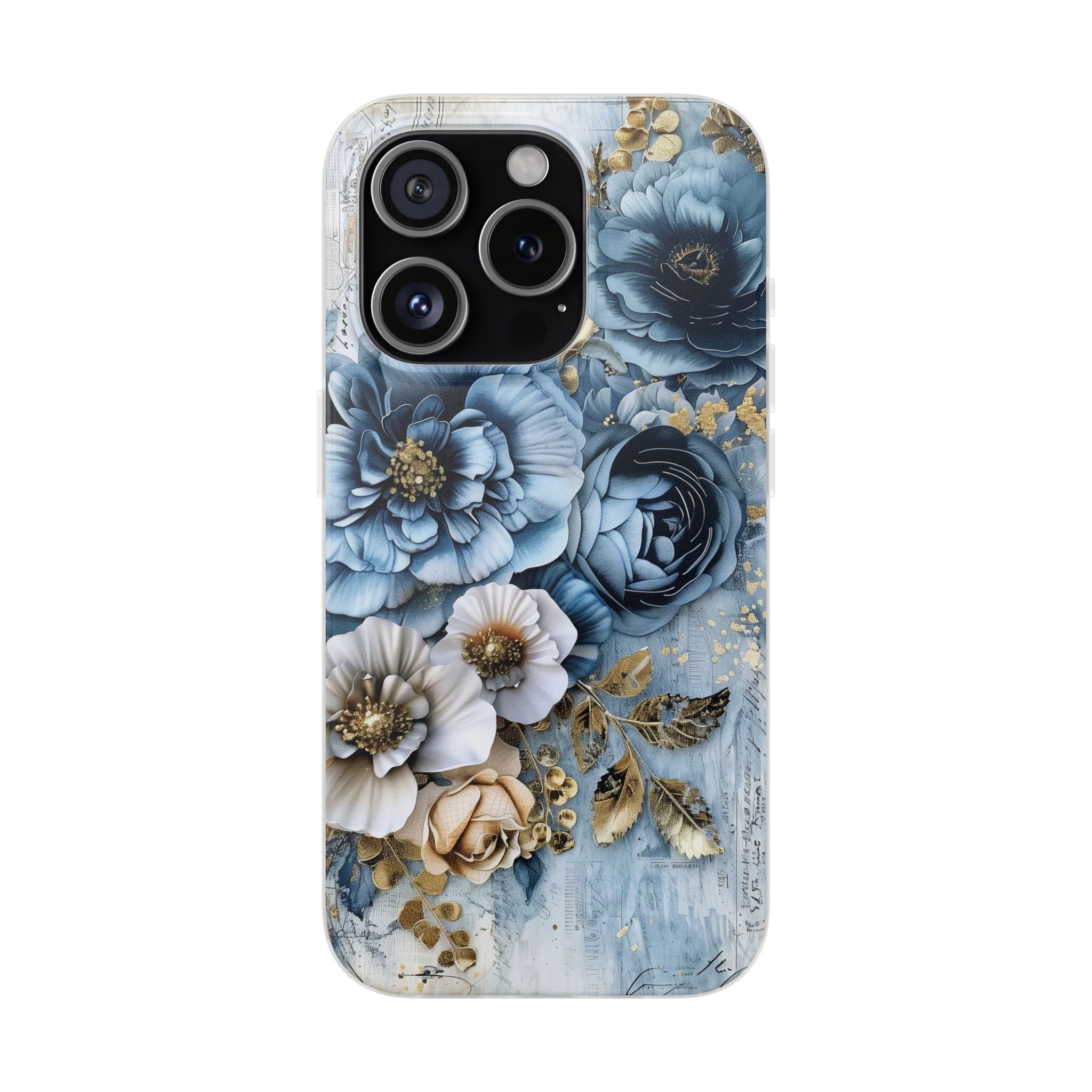 Blooming Blue Floral Bouquet Flexi Case - Apple iPhone Case