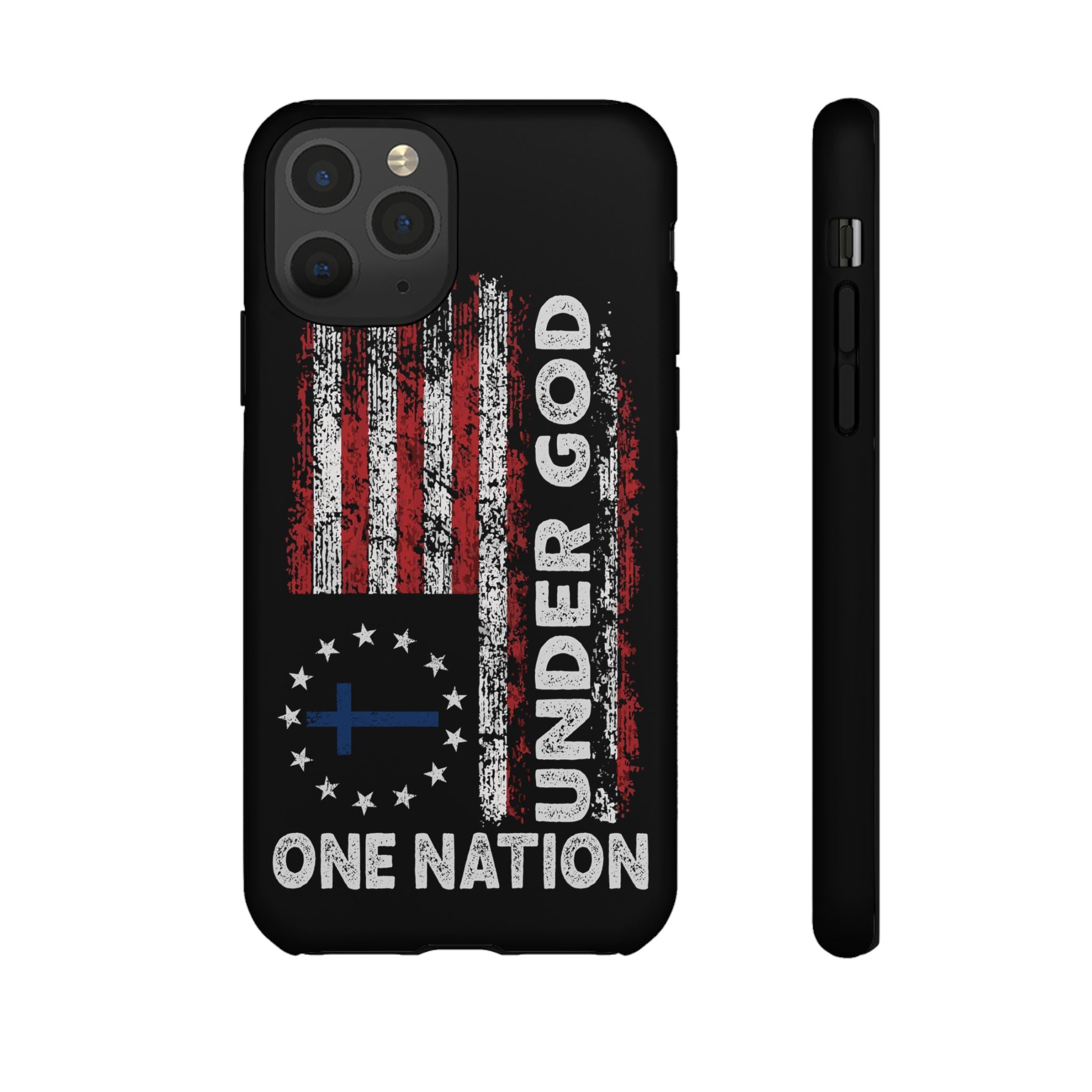 One Nation Under God American Flag - Tough Guard Apple iPhone Case